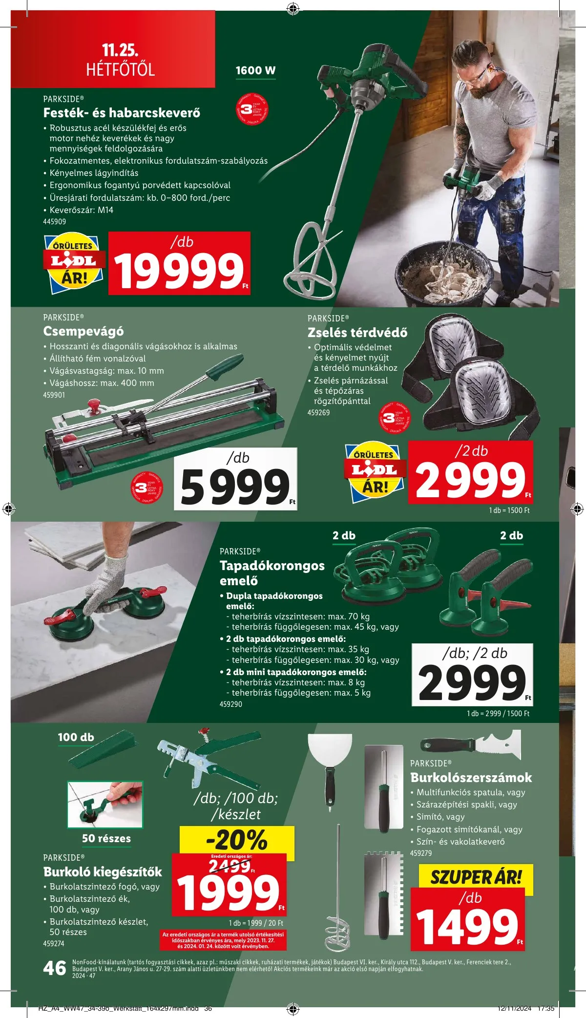 Lidl akciós újság 11.21–11.27 – 46. oldal