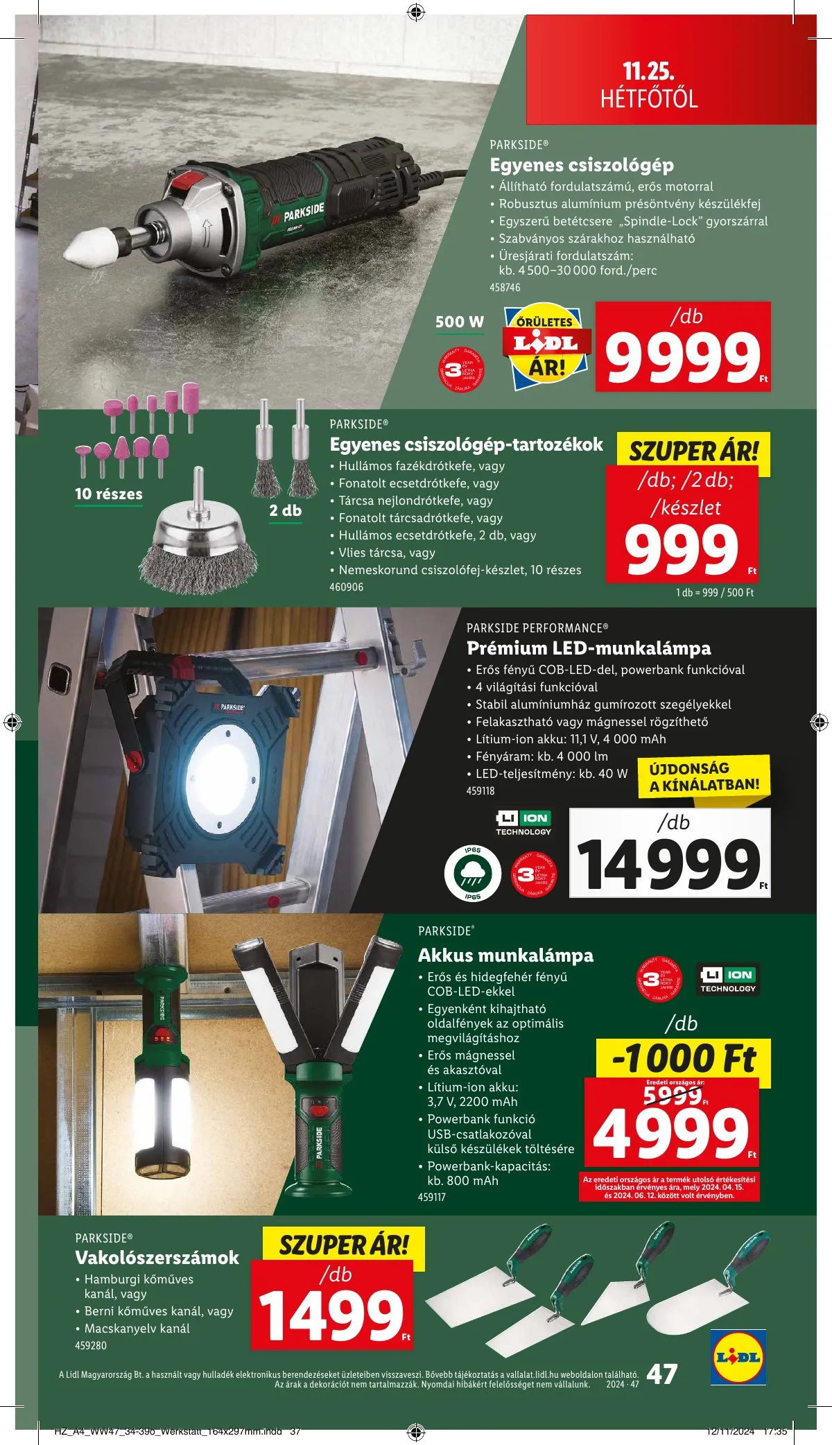 Lidl akciós újság 11.21–11.27 – 47. oldal