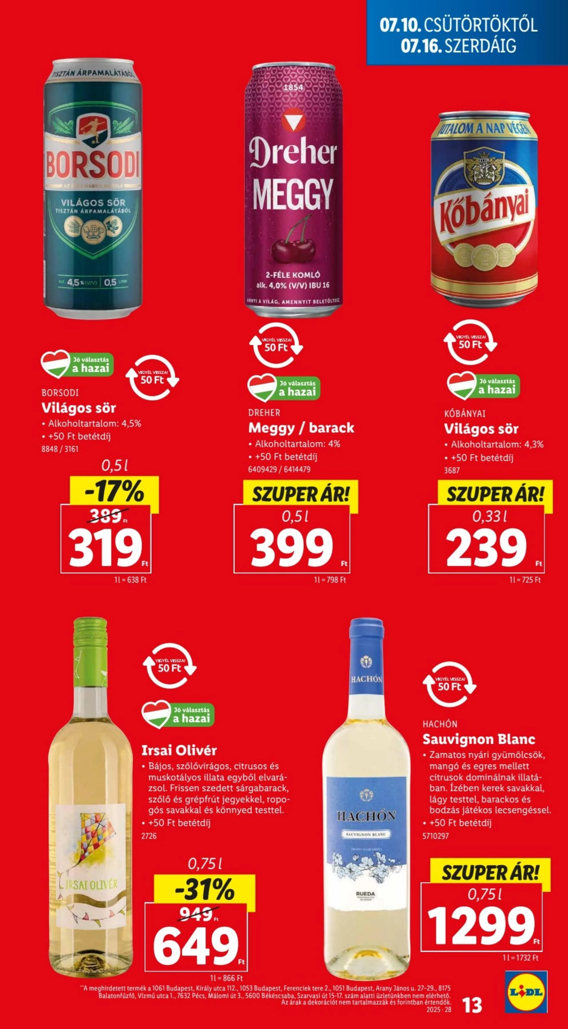 Lidl akciós újság 07.10–07.16 – 13. oldal