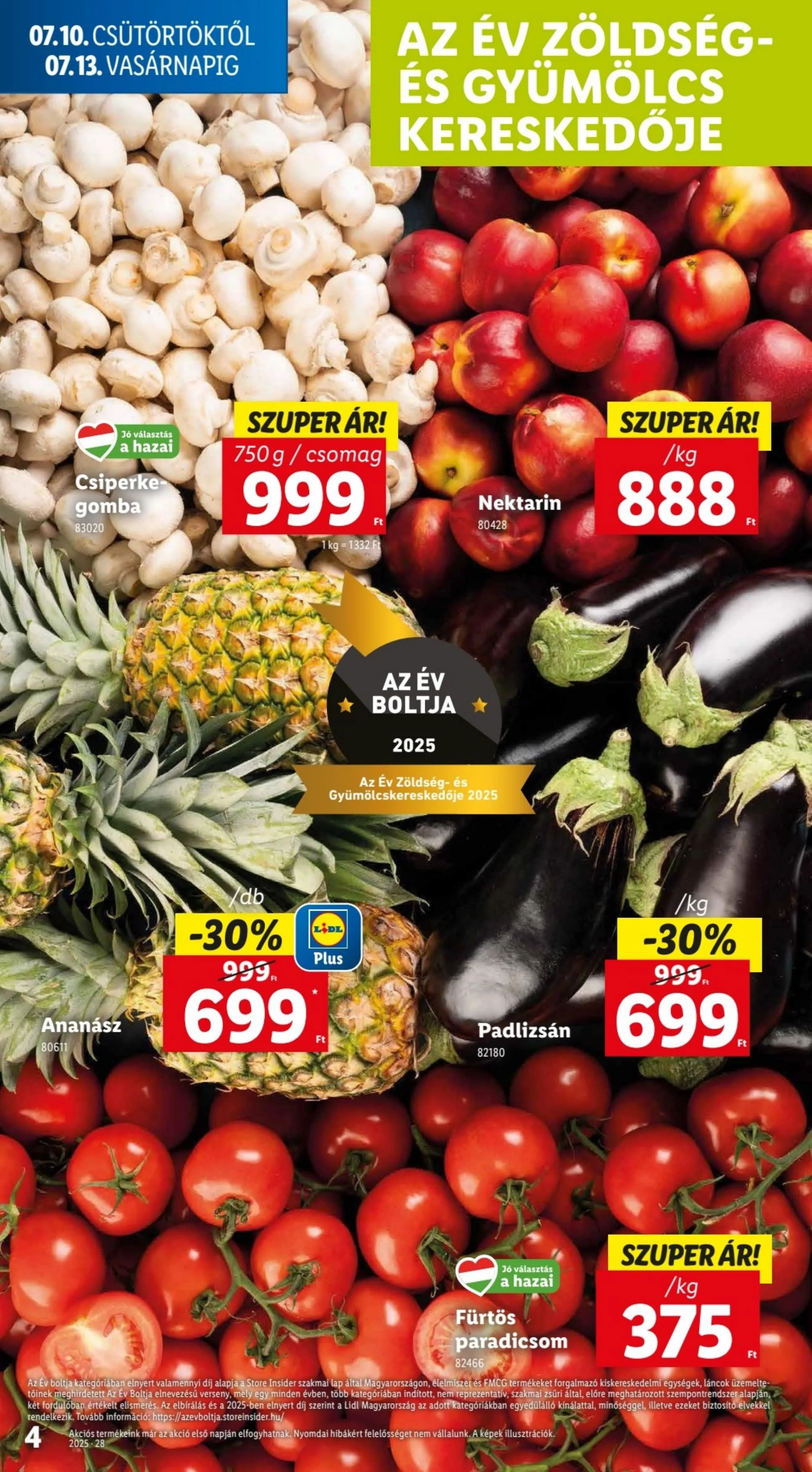 Lidl akciós újság 07.10–07.16 – 4. oldal