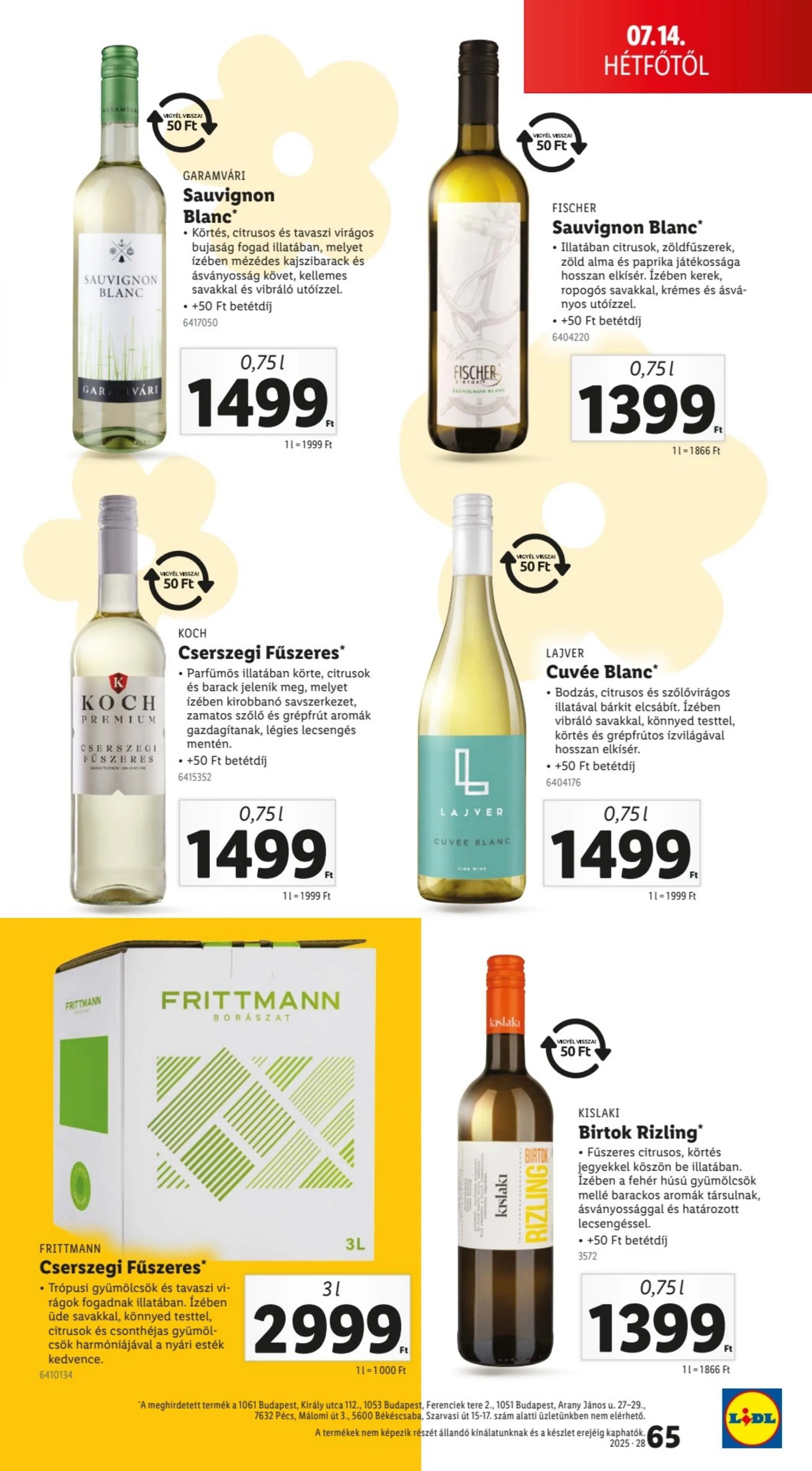 Lidl akciós újság 07.10–07.16 – 65. oldal