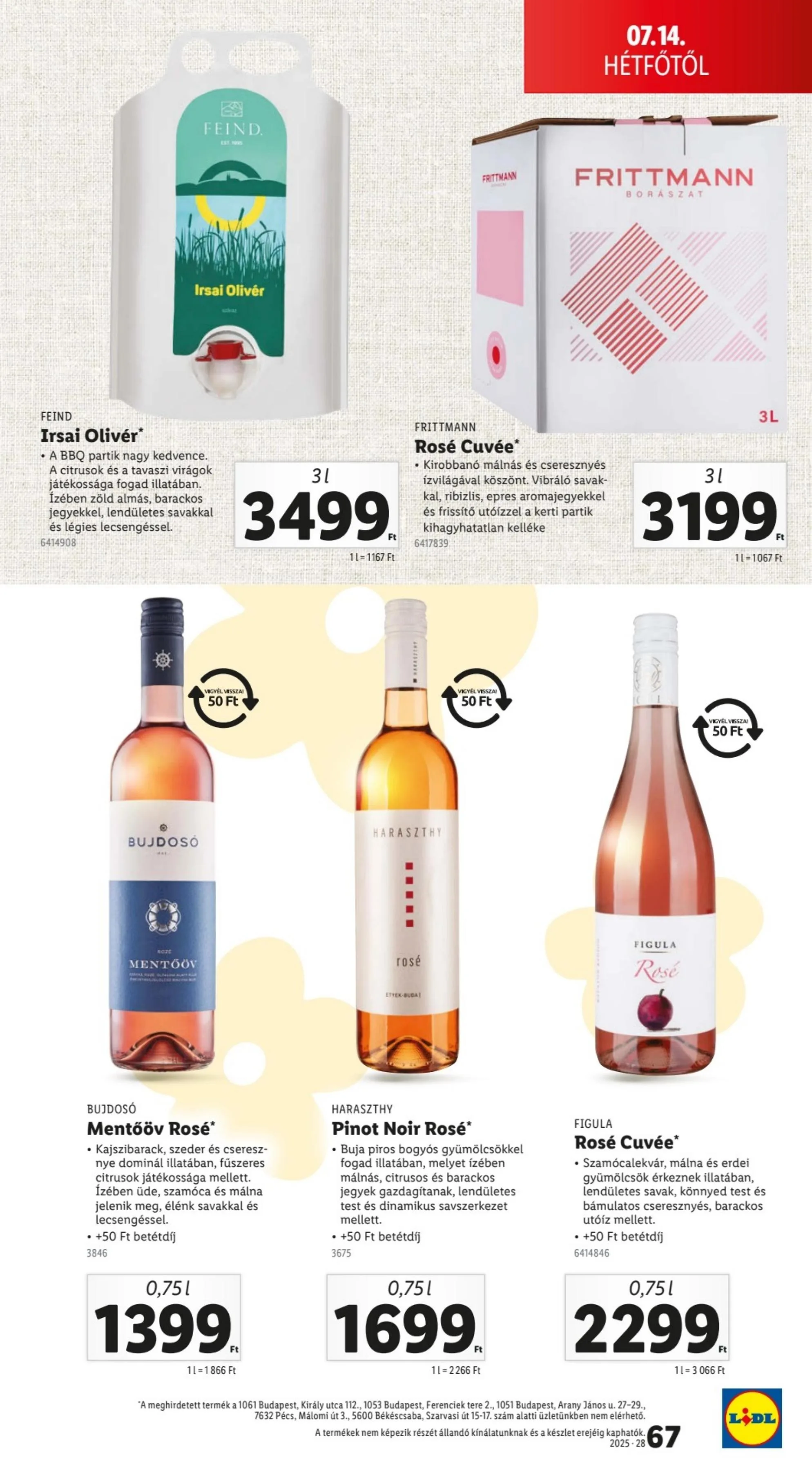 Lidl akciós újság 07.10–07.16 – 67. oldal