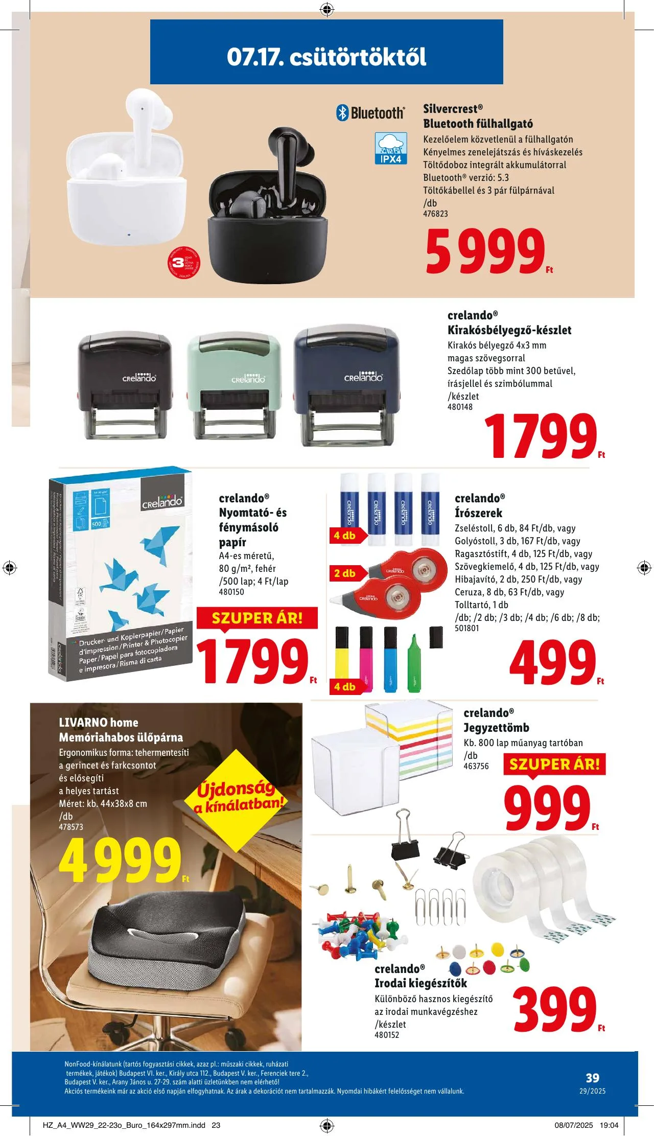 Lidl akciós újság 07.17–07.23 – 39. oldal