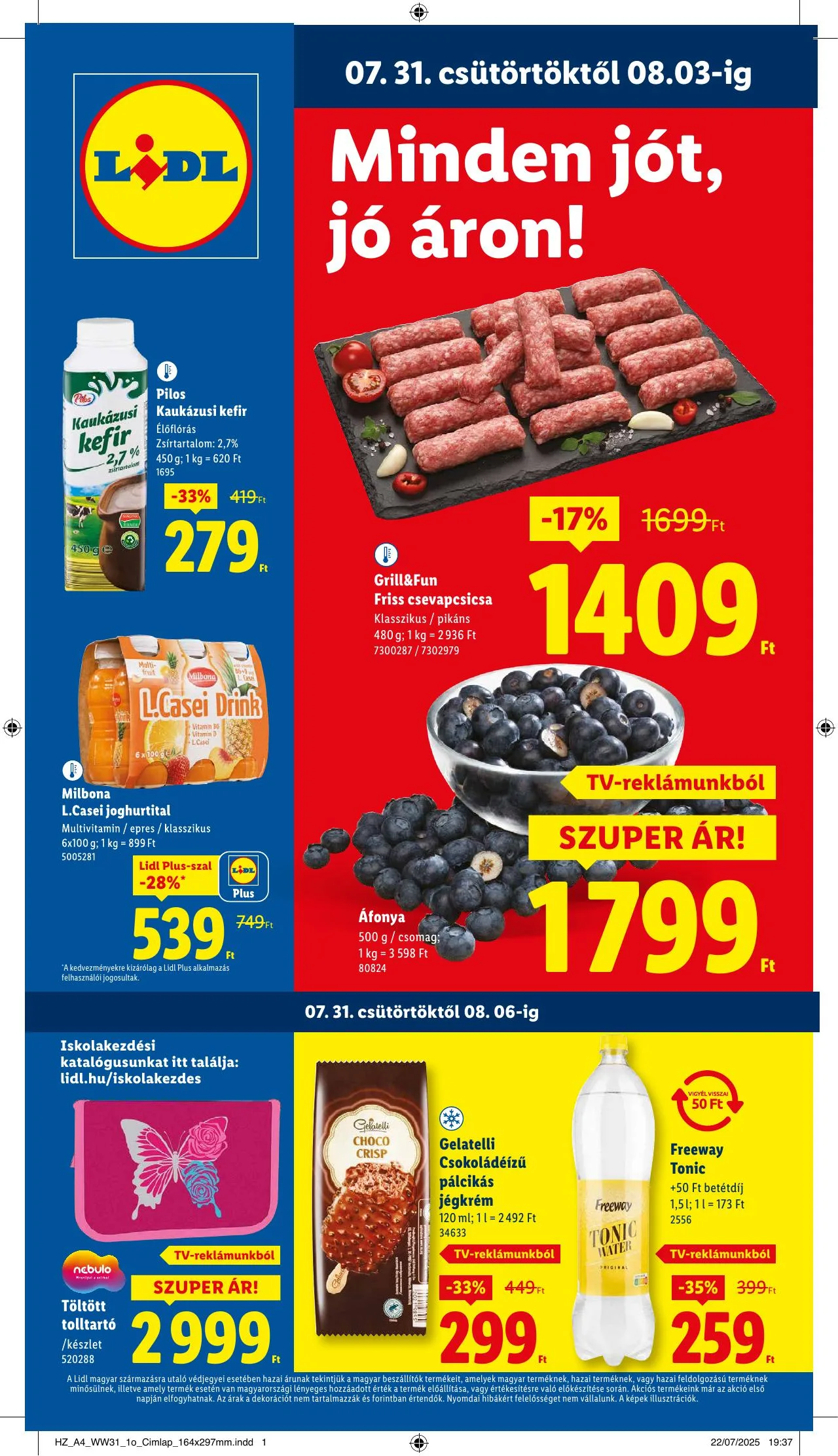 Lidl akciós újság 07.31–08.06