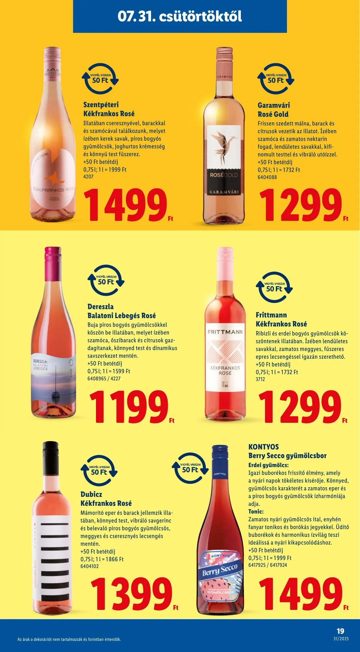 Lidl akciós újság 07.31–08.06 – 19. oldal