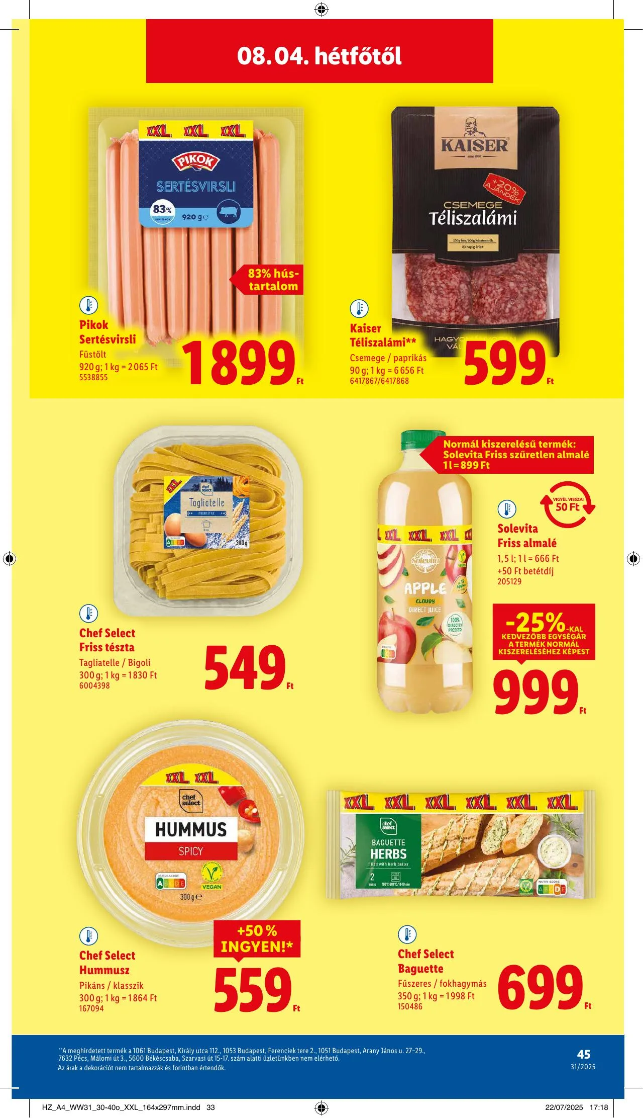 Lidl akciós újság 07.31–08.06 – 45. oldal