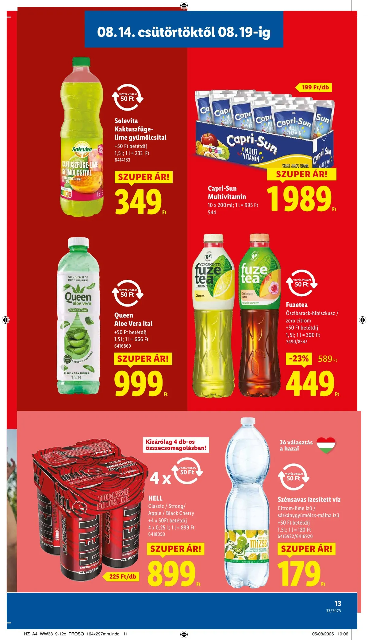 Lidl akciós újság 08.14–08.19 – 13. oldal