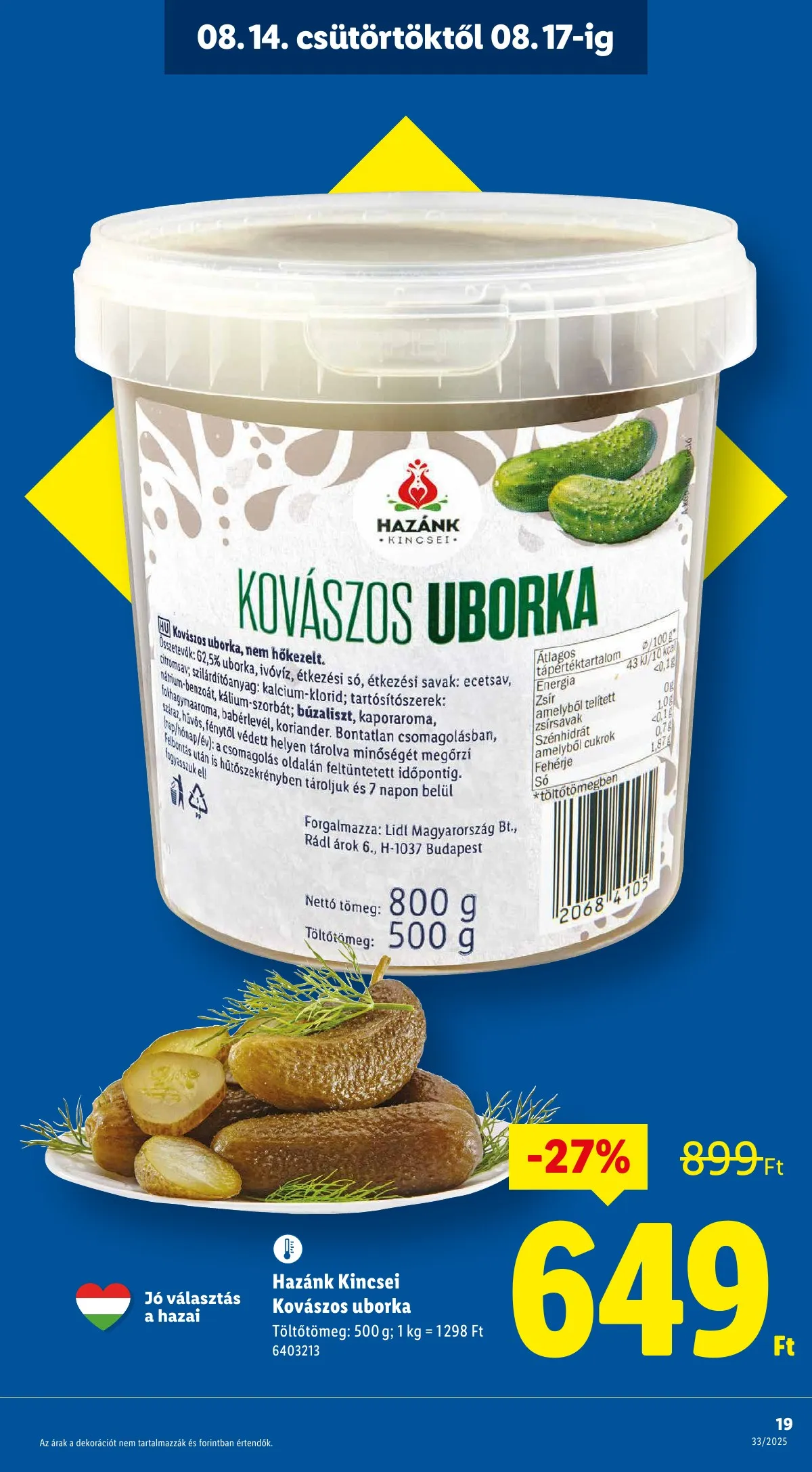 Lidl akciós újság 08.14–08.19 – 19. oldal