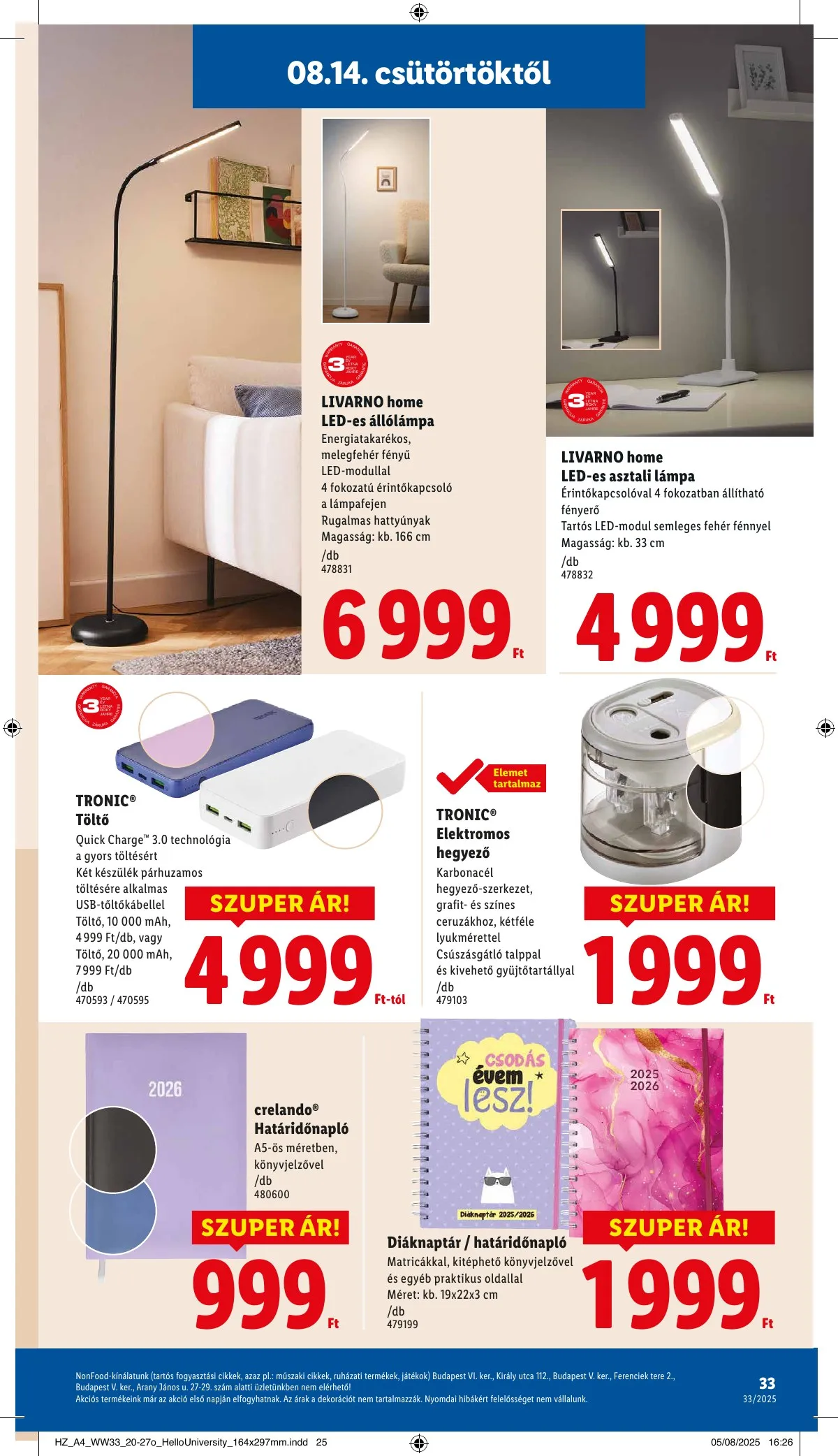 Lidl akciós újság 08.14–08.19 – 33. oldal