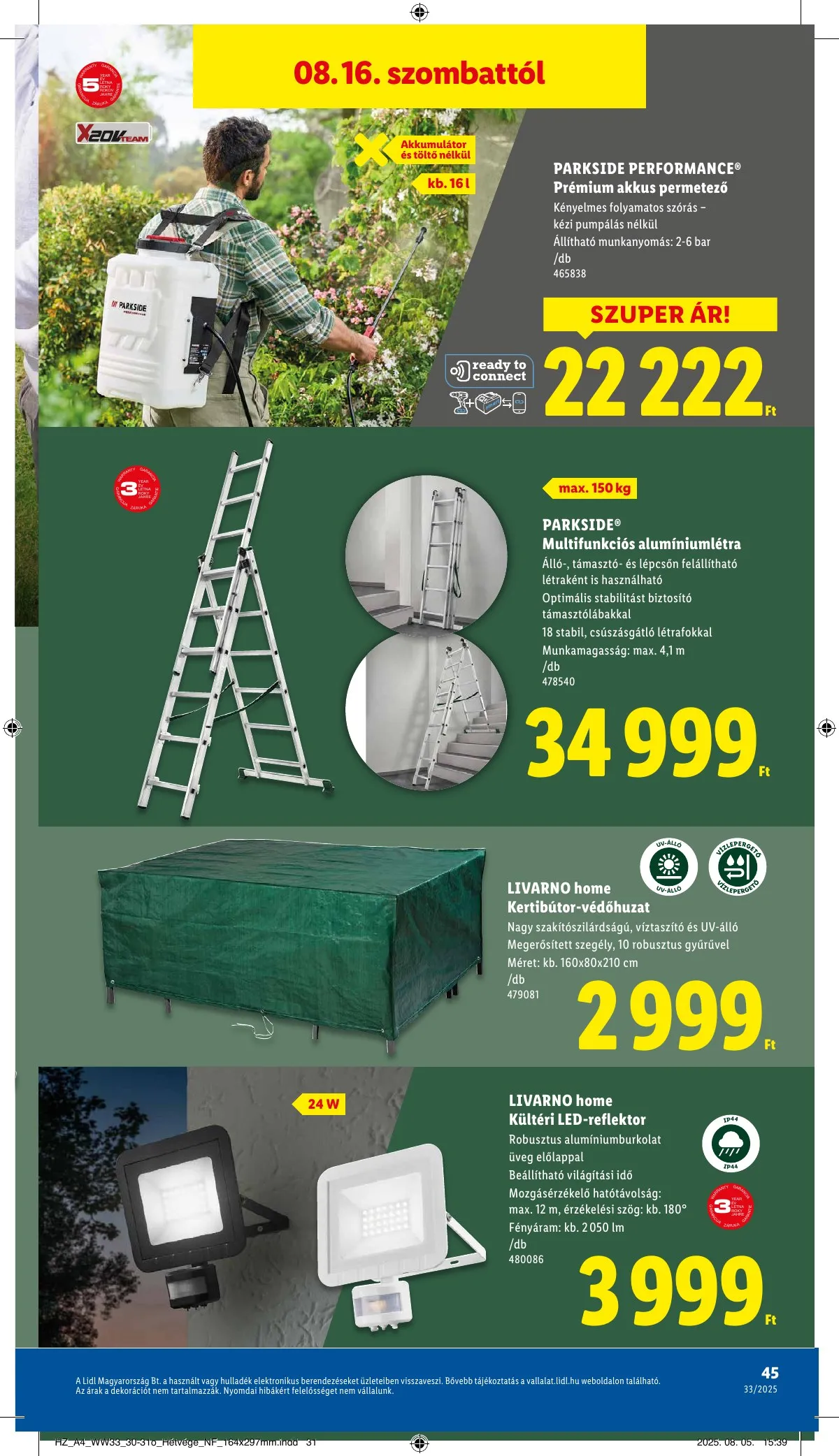 Lidl akciós újság 08.14–08.19 – 45. oldal