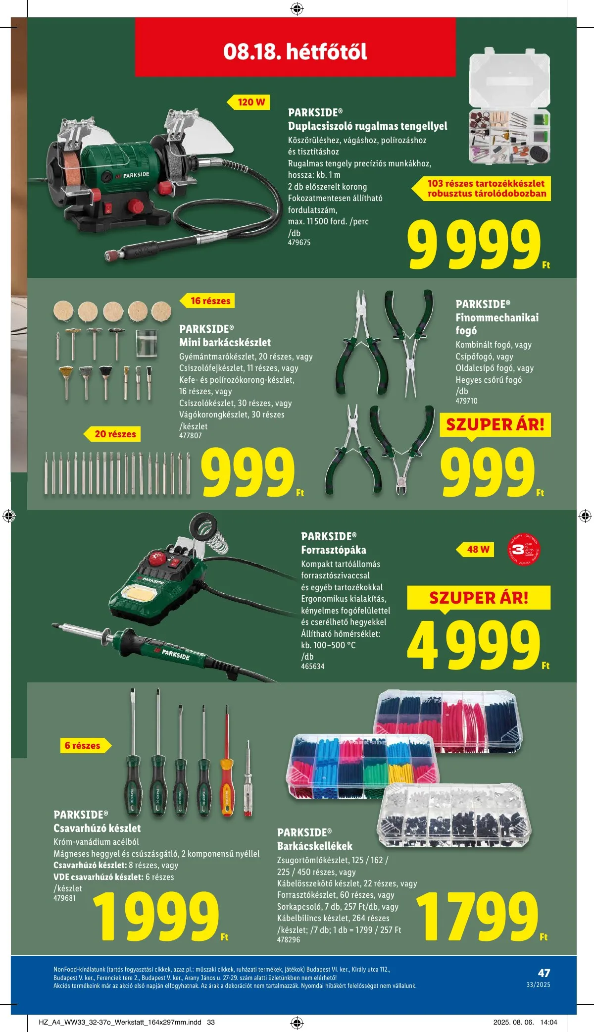 Lidl akciós újság 08.14–08.19 – 47. oldal