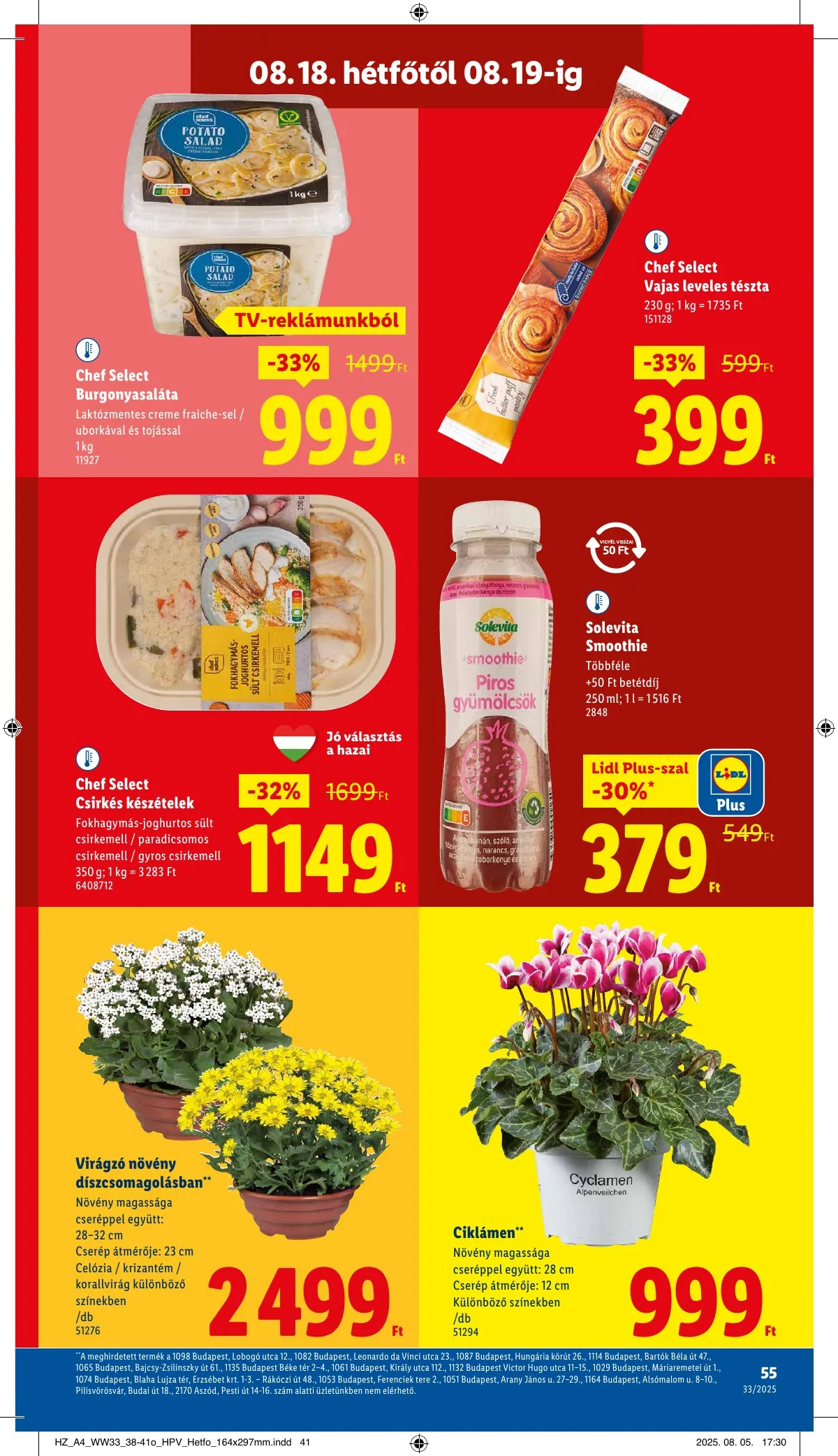 Lidl akciós újság 08.14–08.19 – 55. oldal