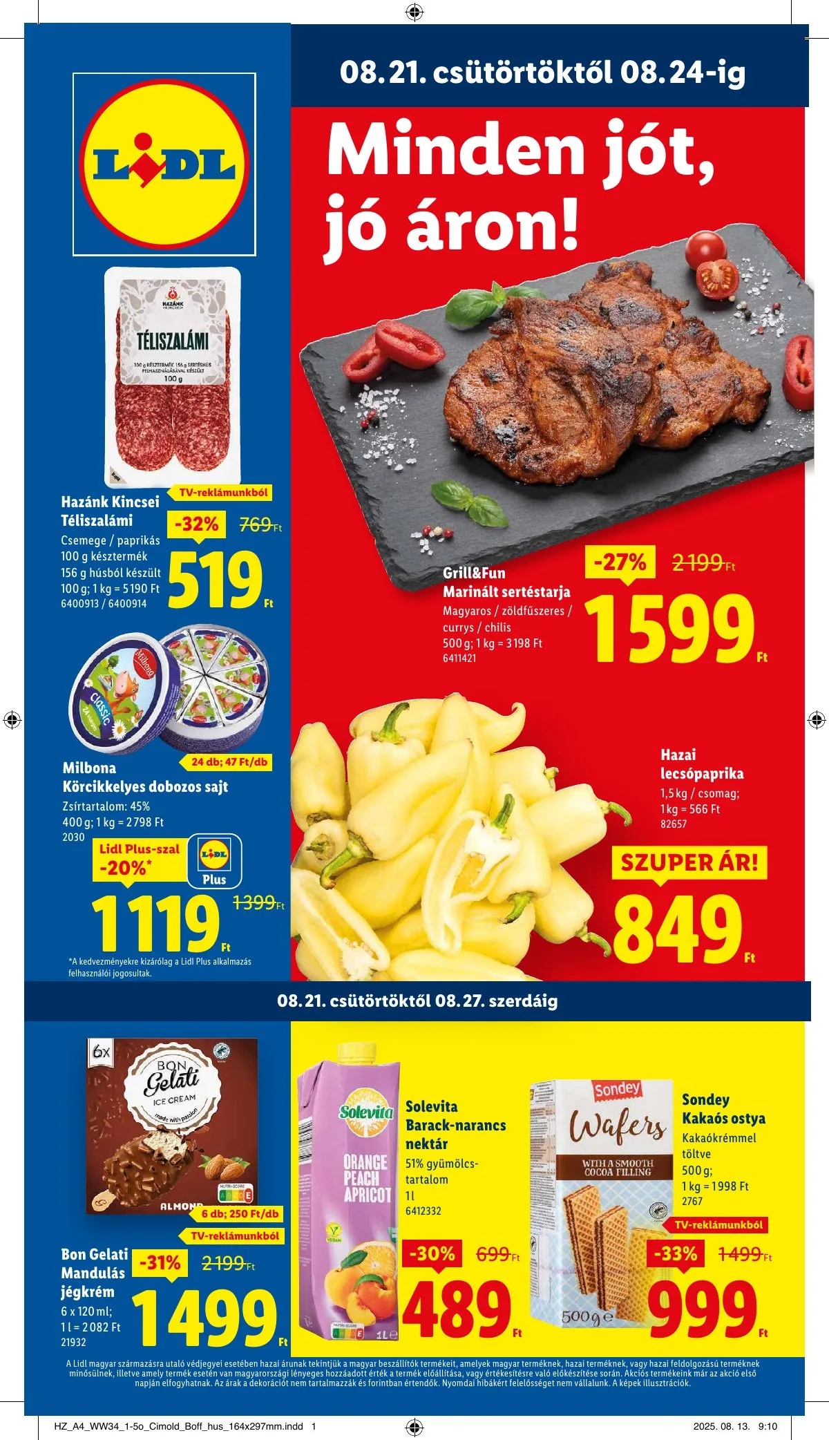 Lidl akciós újság 08.21–08.27