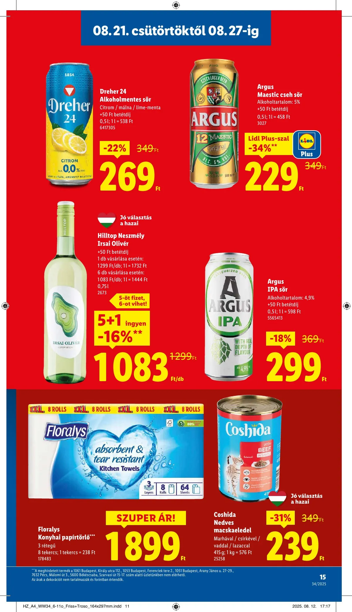 Lidl akciós újság 08.21–08.27 – 15. oldal