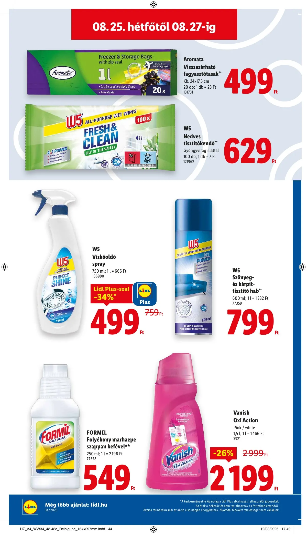 Lidl akciós újság 08.21–08.27 – 66. oldal