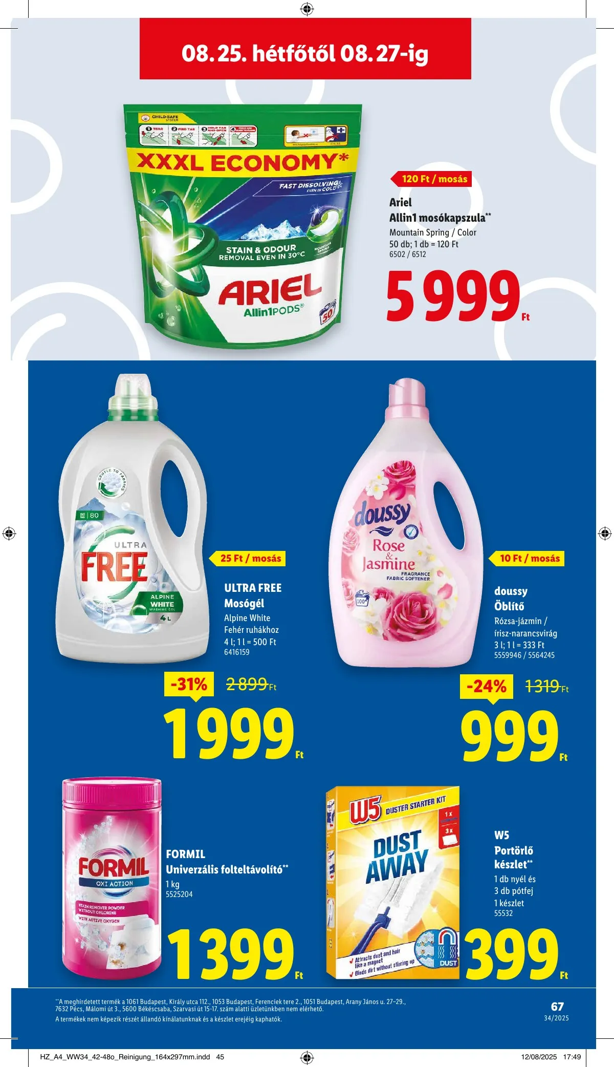 Lidl akciós újság 08.21–08.27 – 67. oldal
