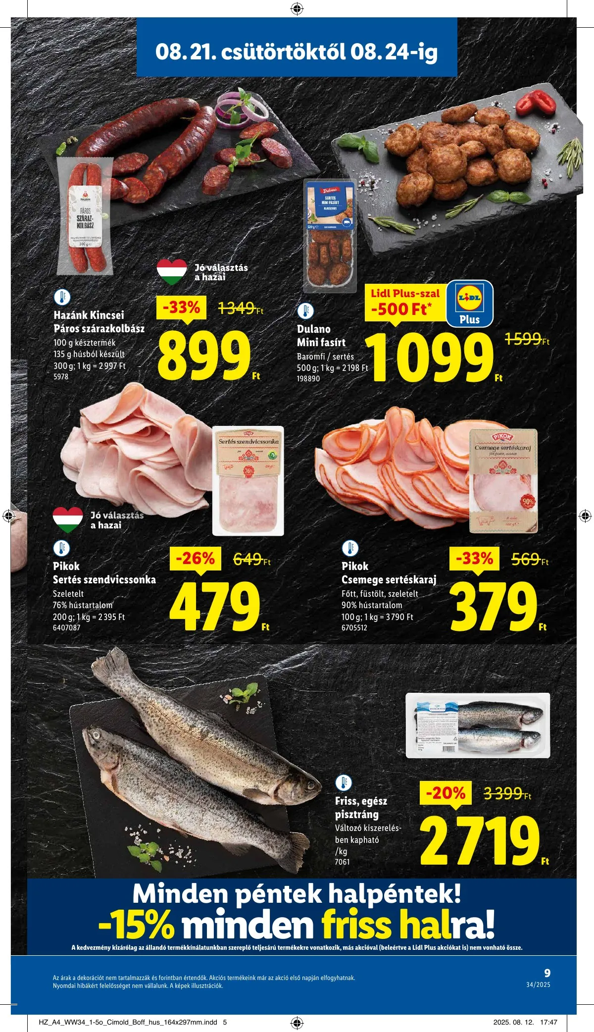 Lidl akciós újság 08.21–08.27 – 9. oldal