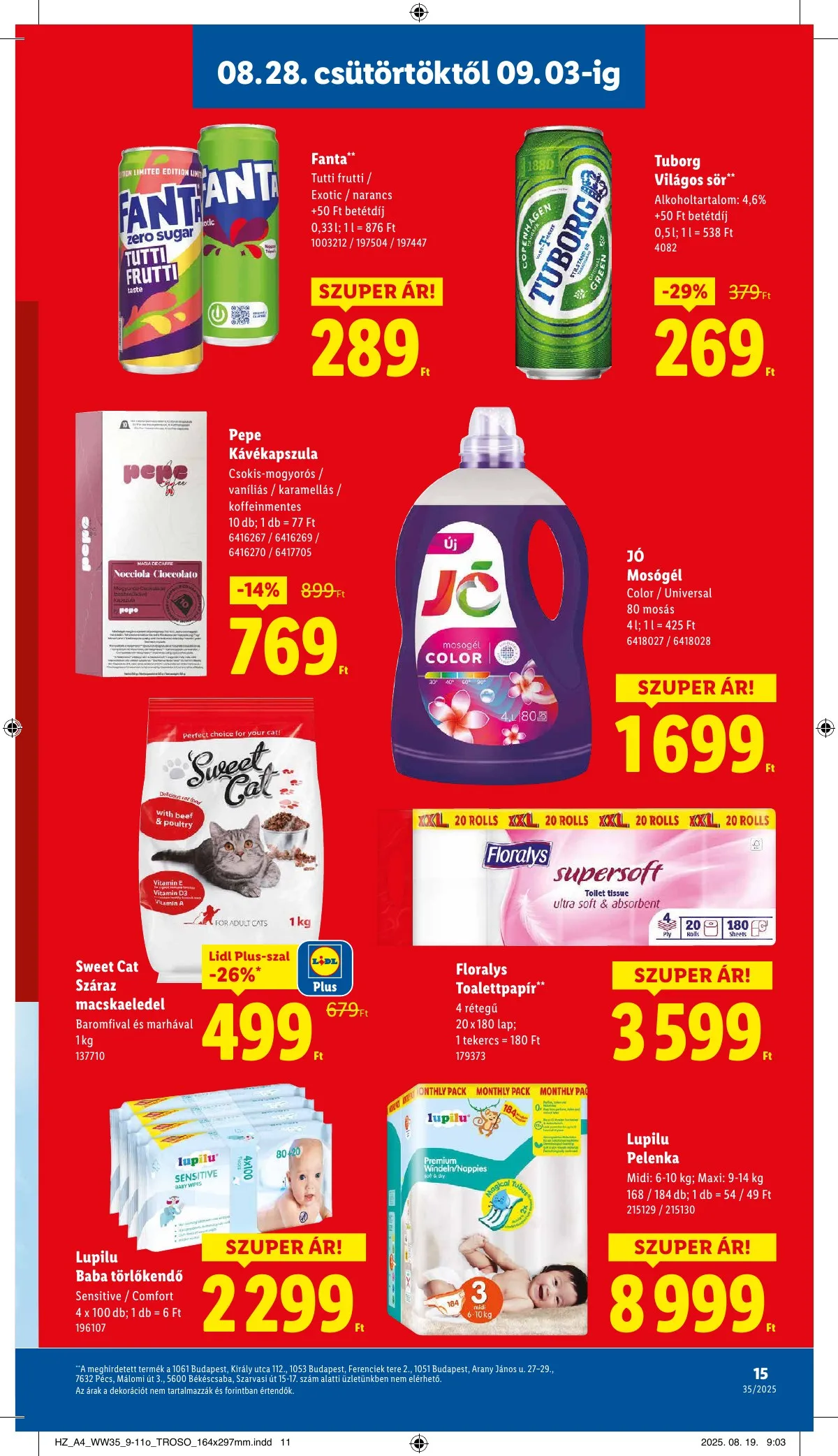 Lidl akciós újság 08.28–09.03 – 15. oldal