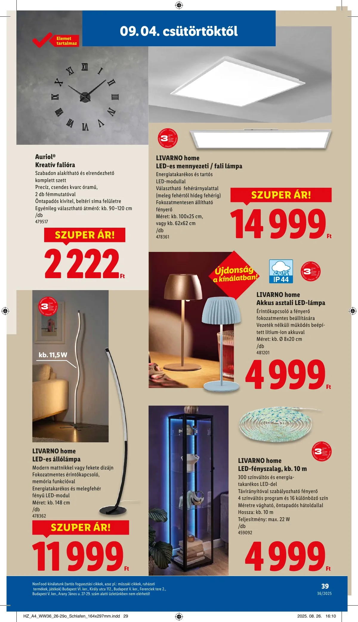 Lidl akciós újság 09.04–09.10 – 39. oldal
