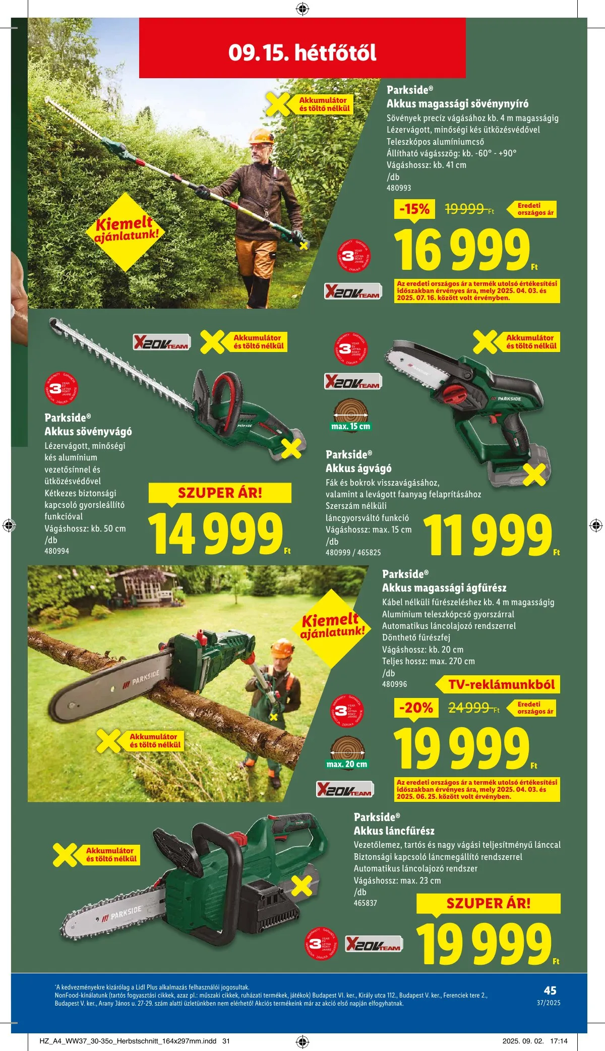 Lidl akciós újság 09.11–09.17 – 45. oldal