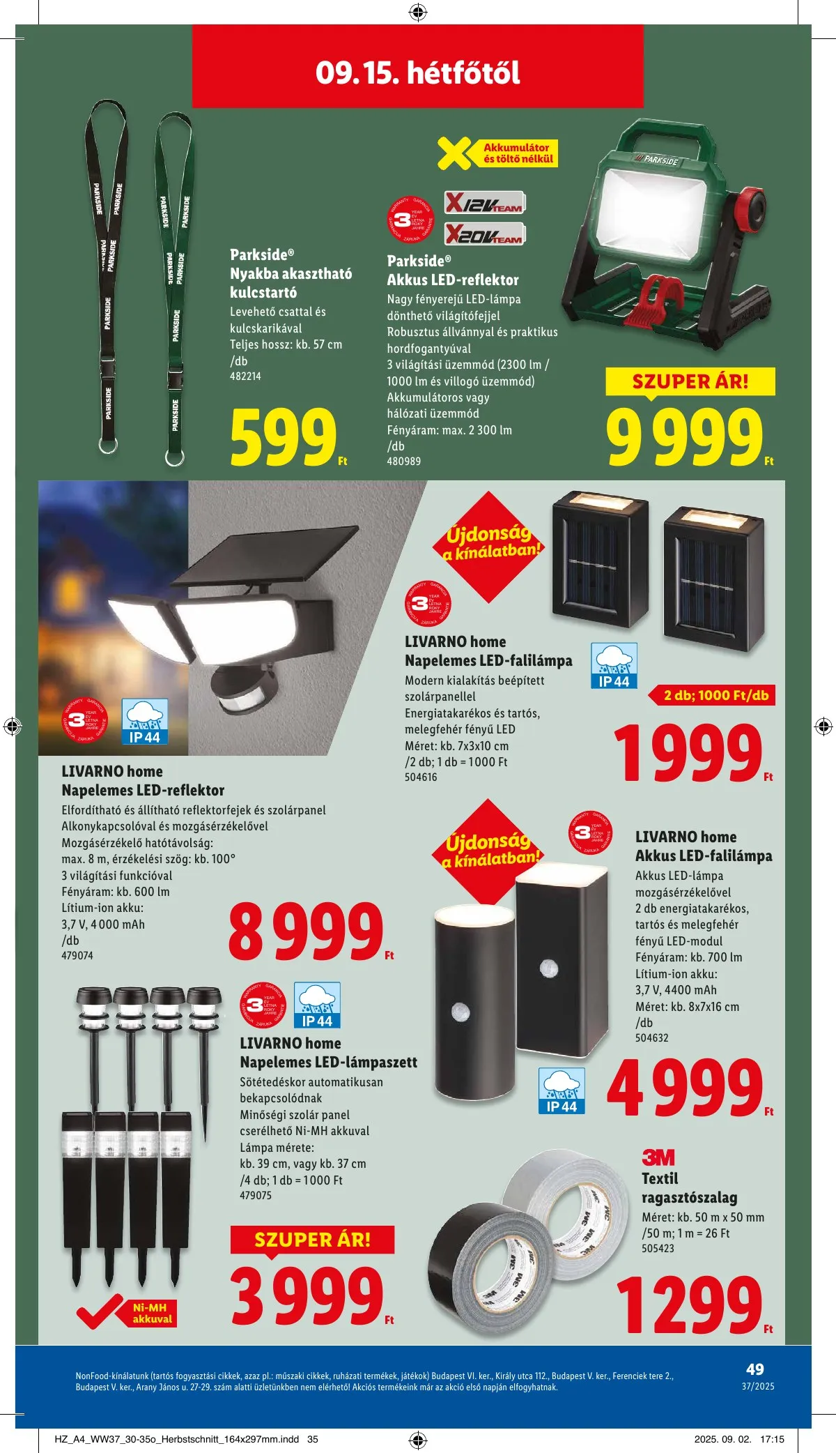 Lidl akciós újság 09.11–09.17 – 49. oldal