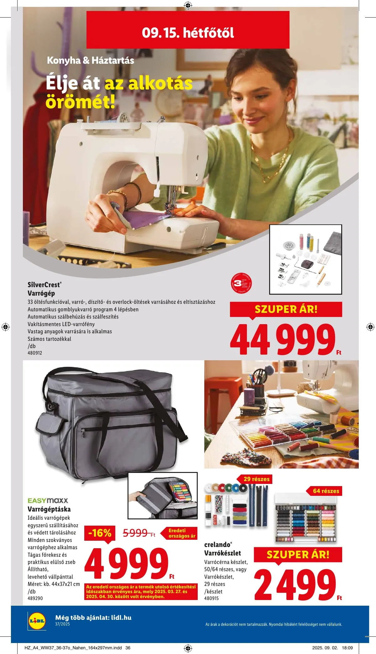 Lidl akciós újság 09.11–09.17 – 50. oldal