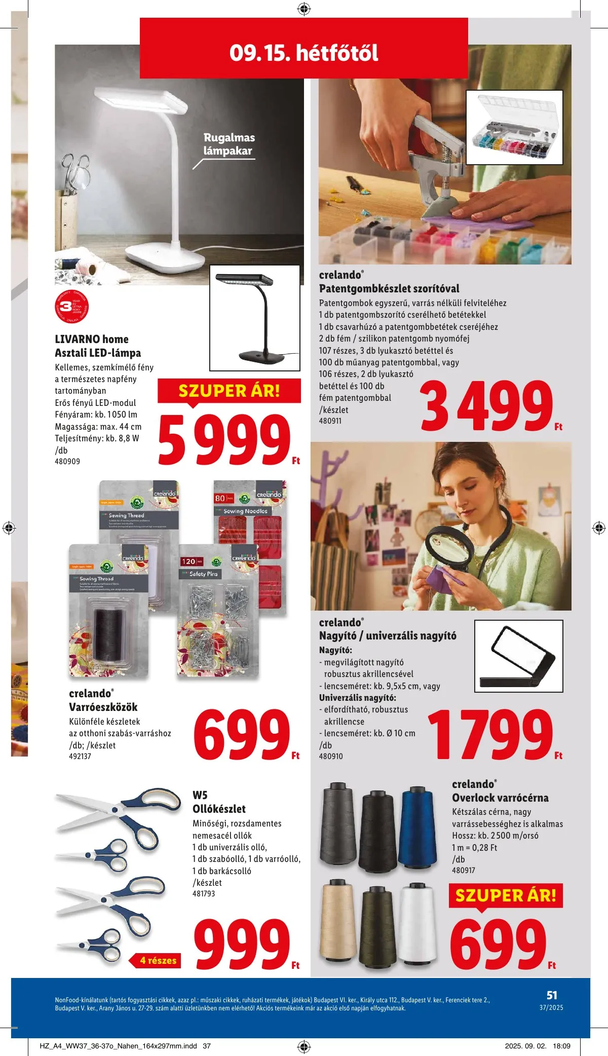 Lidl akciós újság 09.11–09.17 – 51. oldal