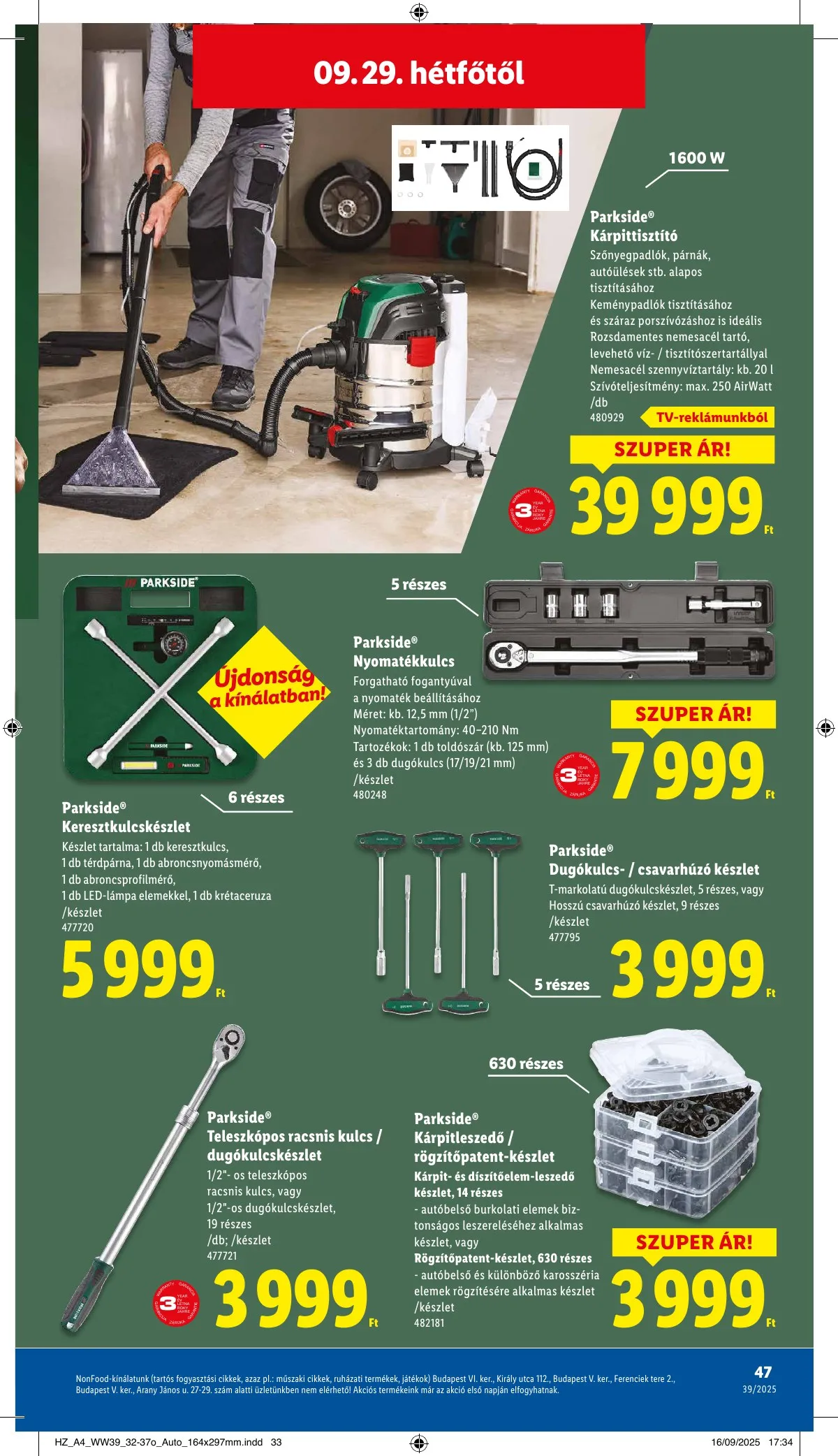 Lidl akciós újság 09.25–10.01 – 47. oldal