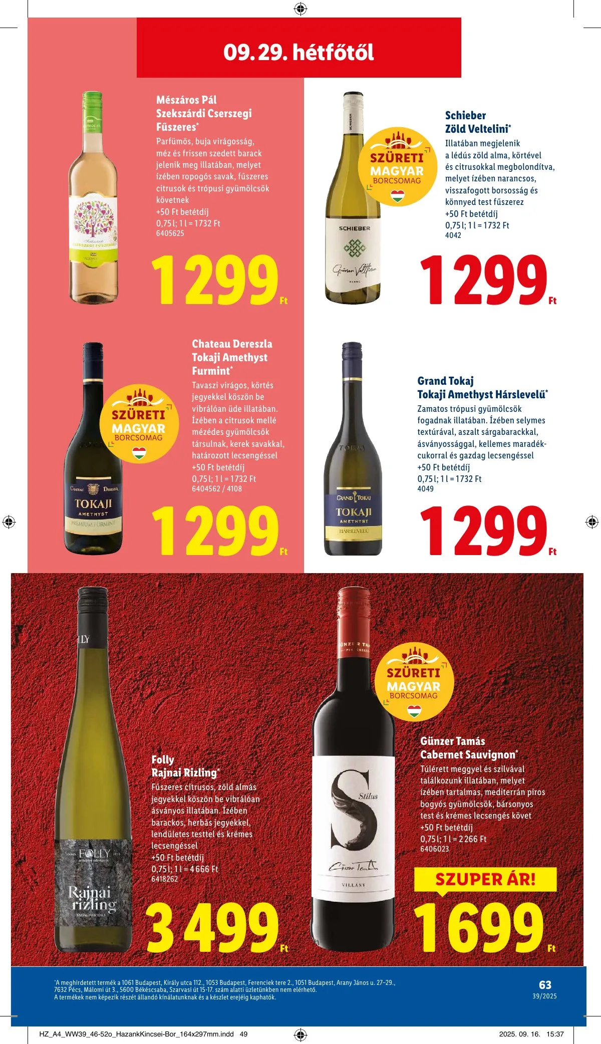 Lidl akciós újság 09.25–10.01 – 63. oldal