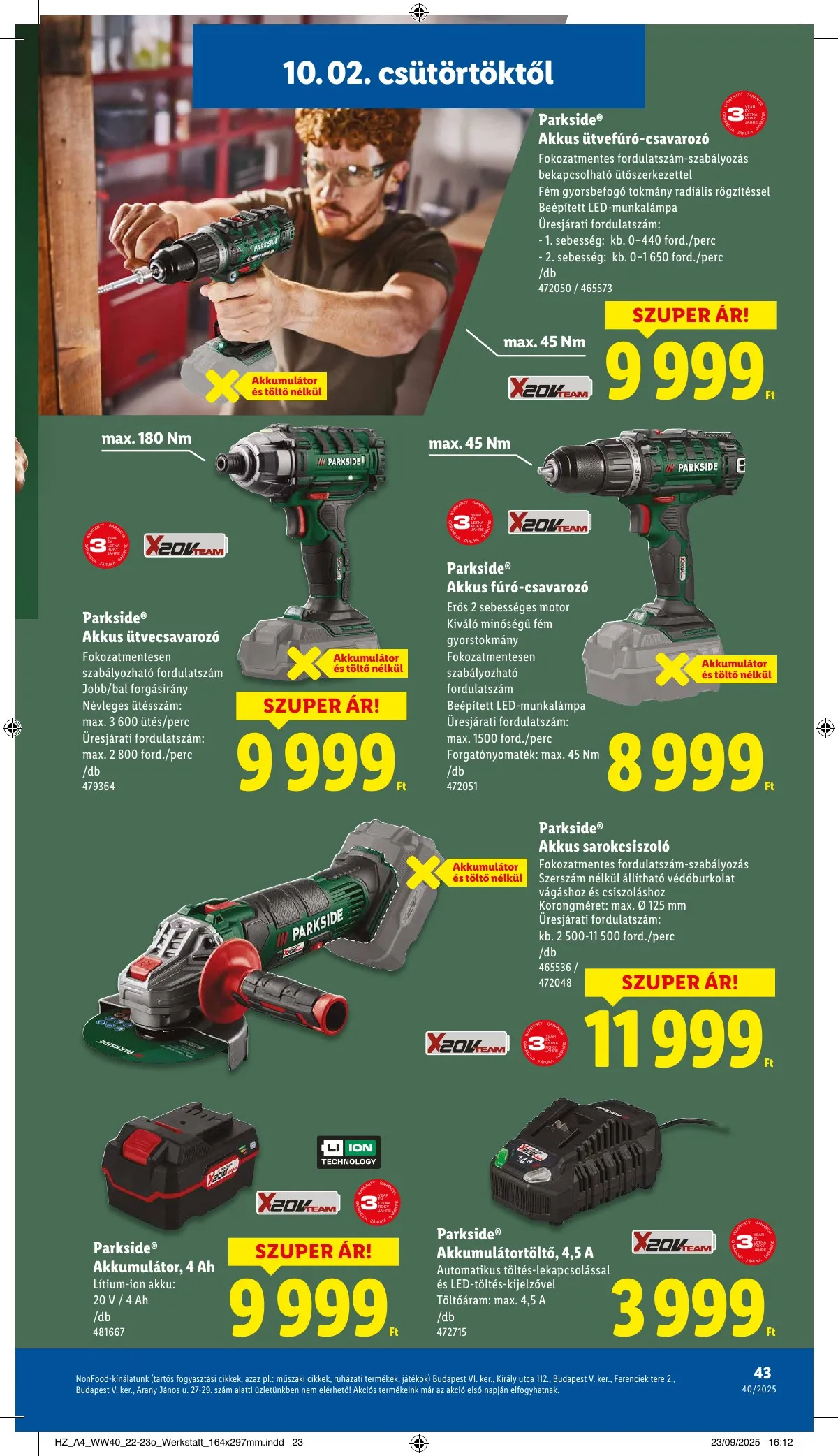Lidl akciós újság 10.02–10.08 – 43. oldal