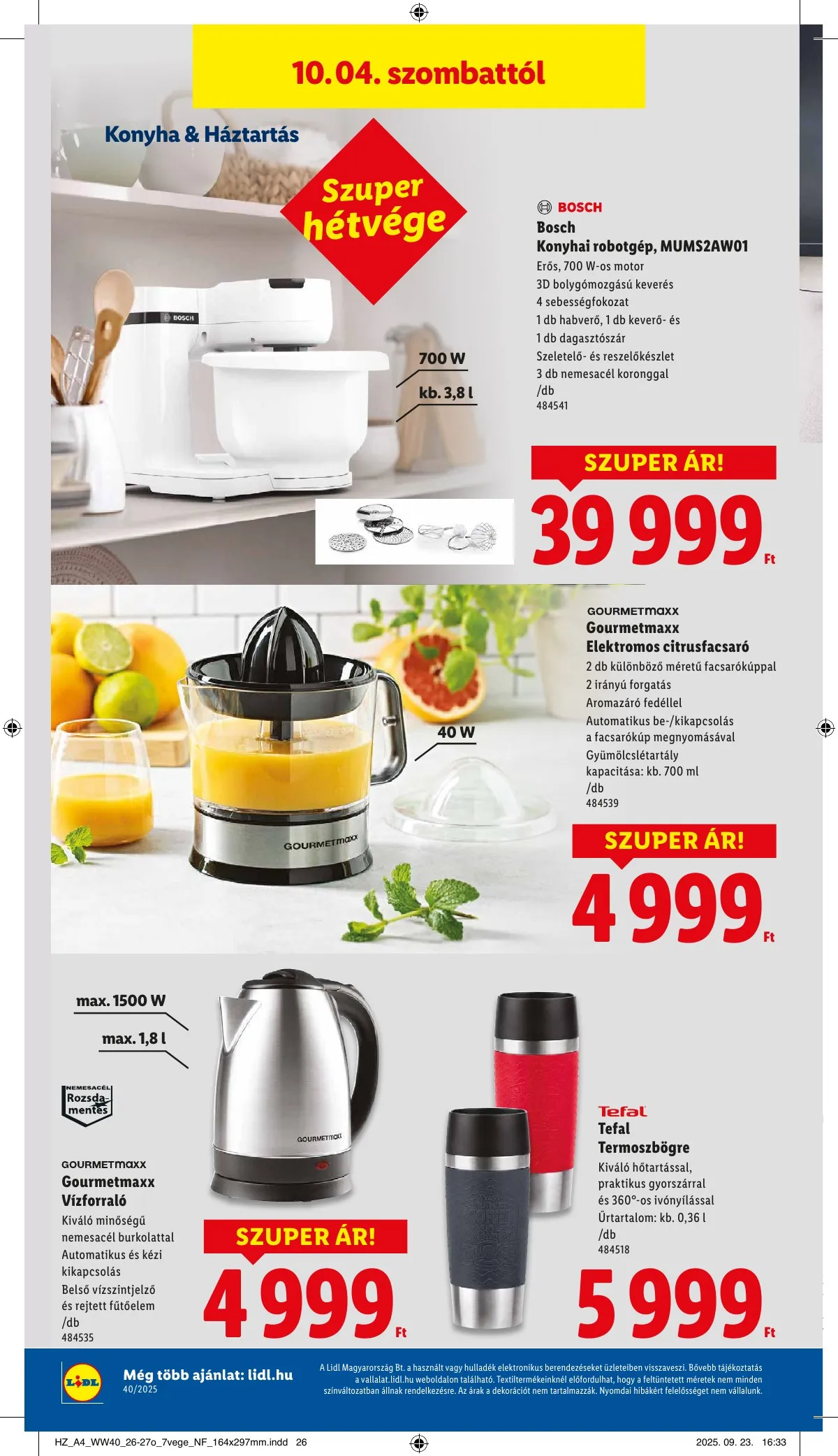 Lidl akciós újság 10.02–10.08 – 50. oldal