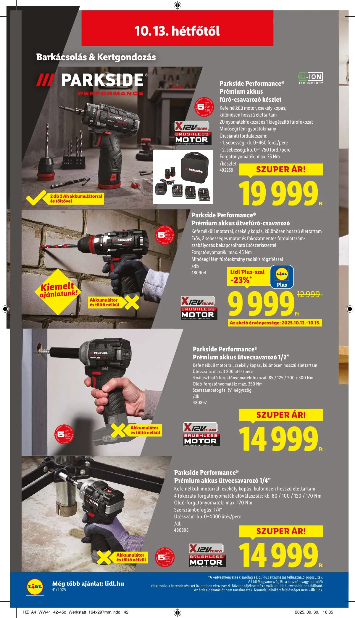 Lidl akciós újság 10.09–10.15 – 50. oldal
