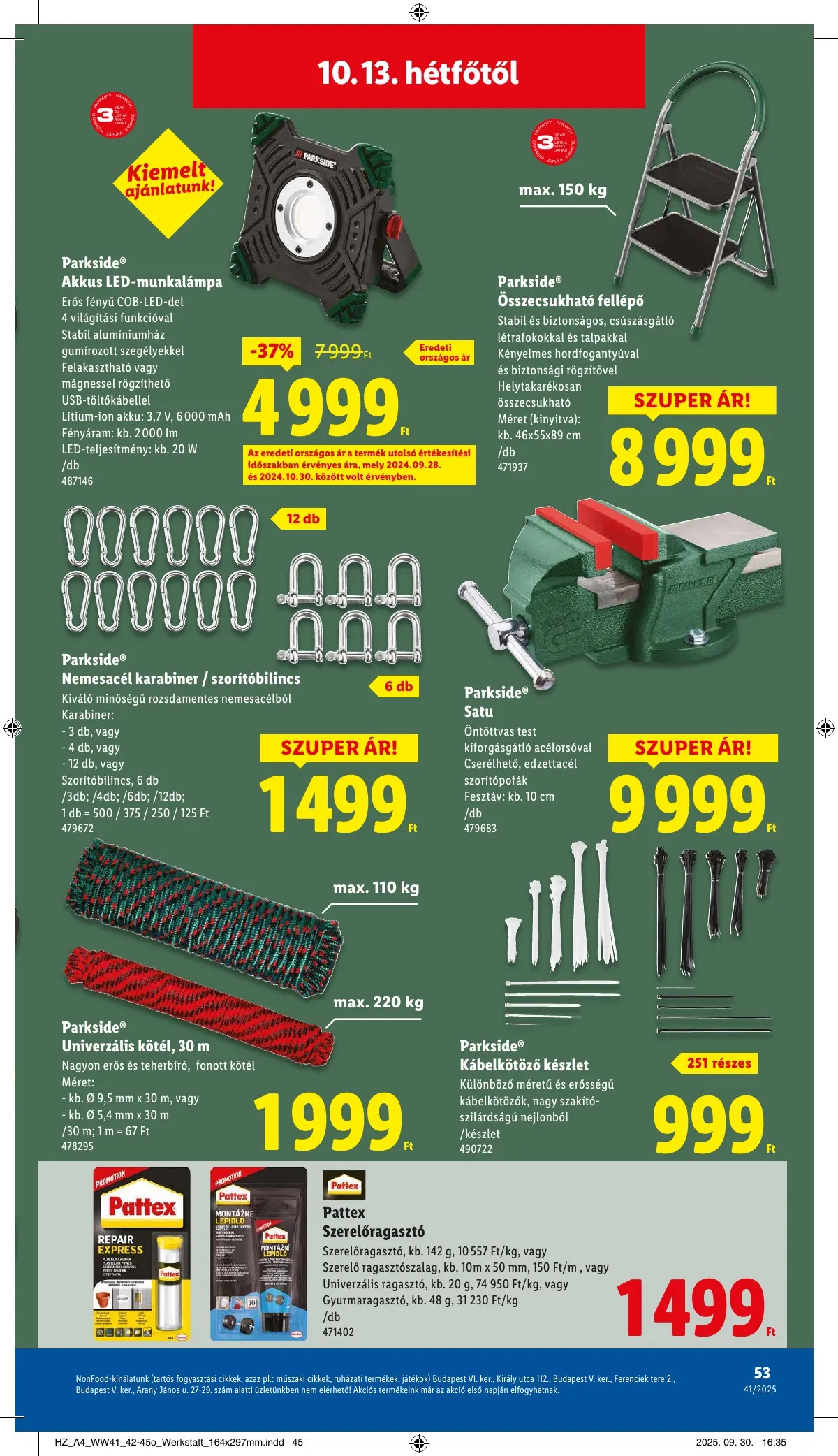 Lidl akciós újság 10.09–10.15 – 53. oldal