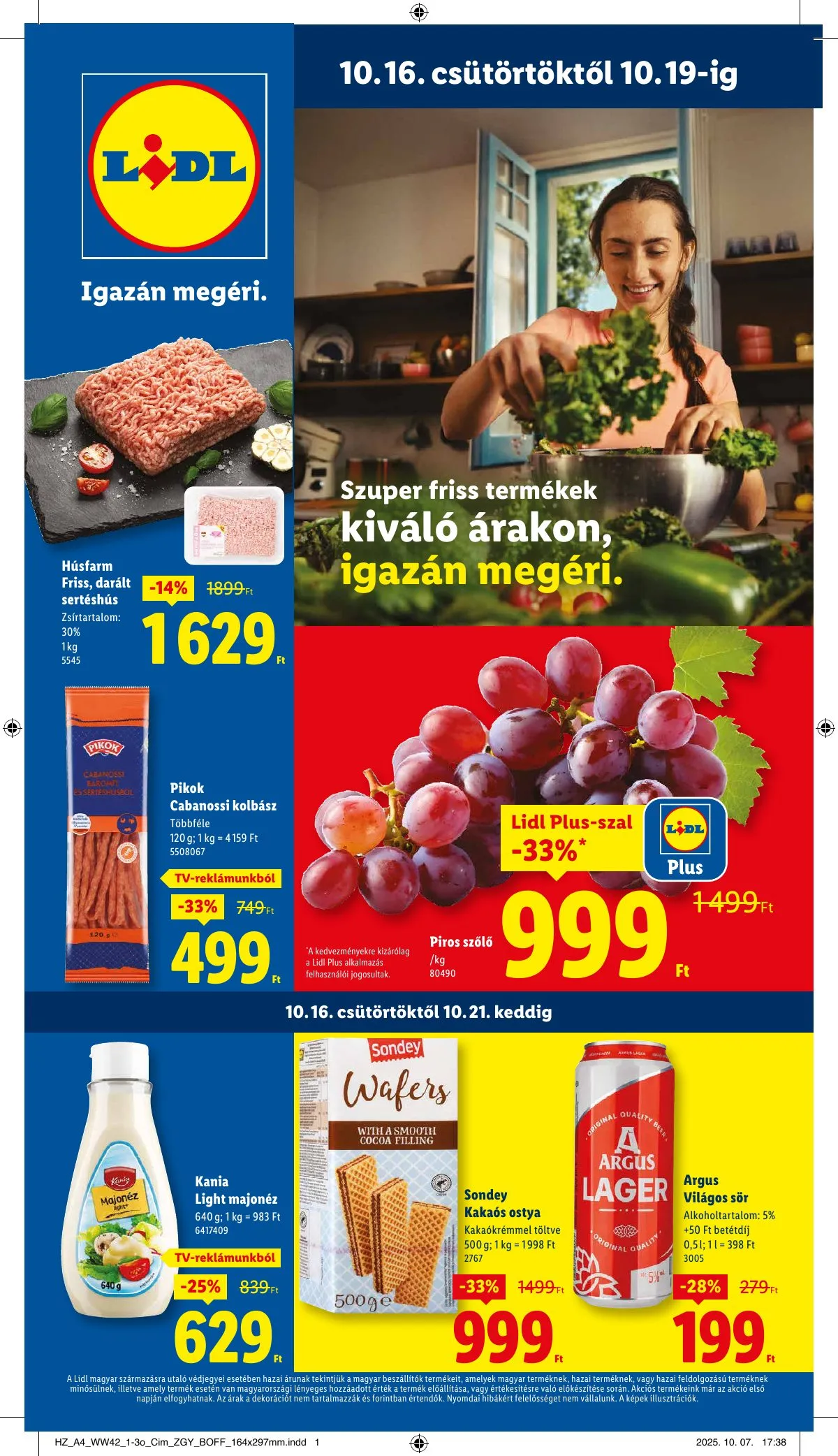 Lidl akciós újság 10.16–10.21