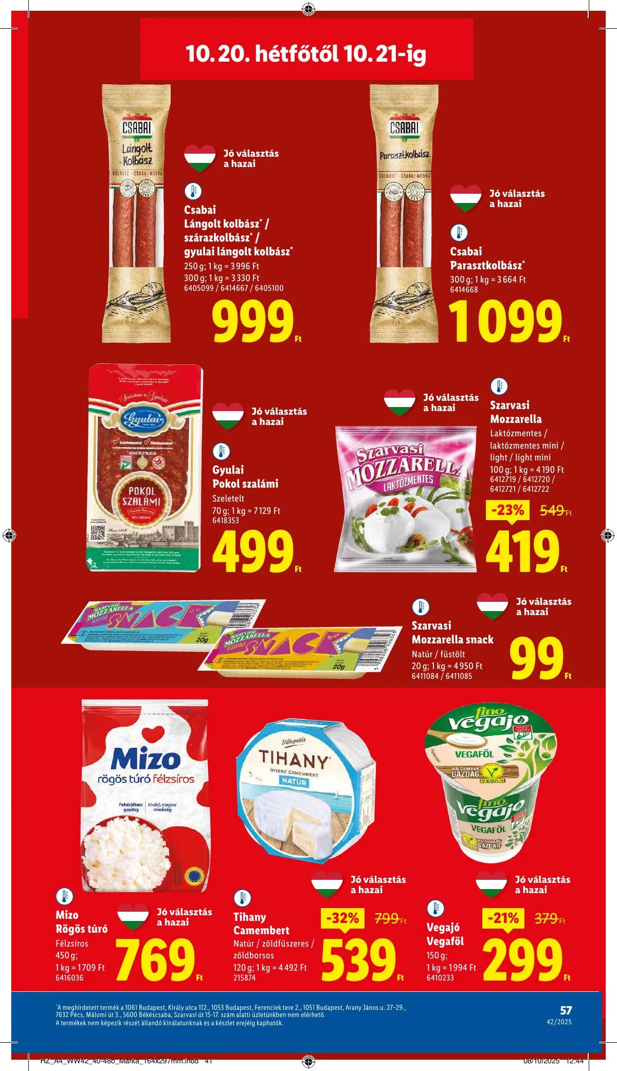 Lidl akciós újság 10.16–10.21 – 57. oldal
