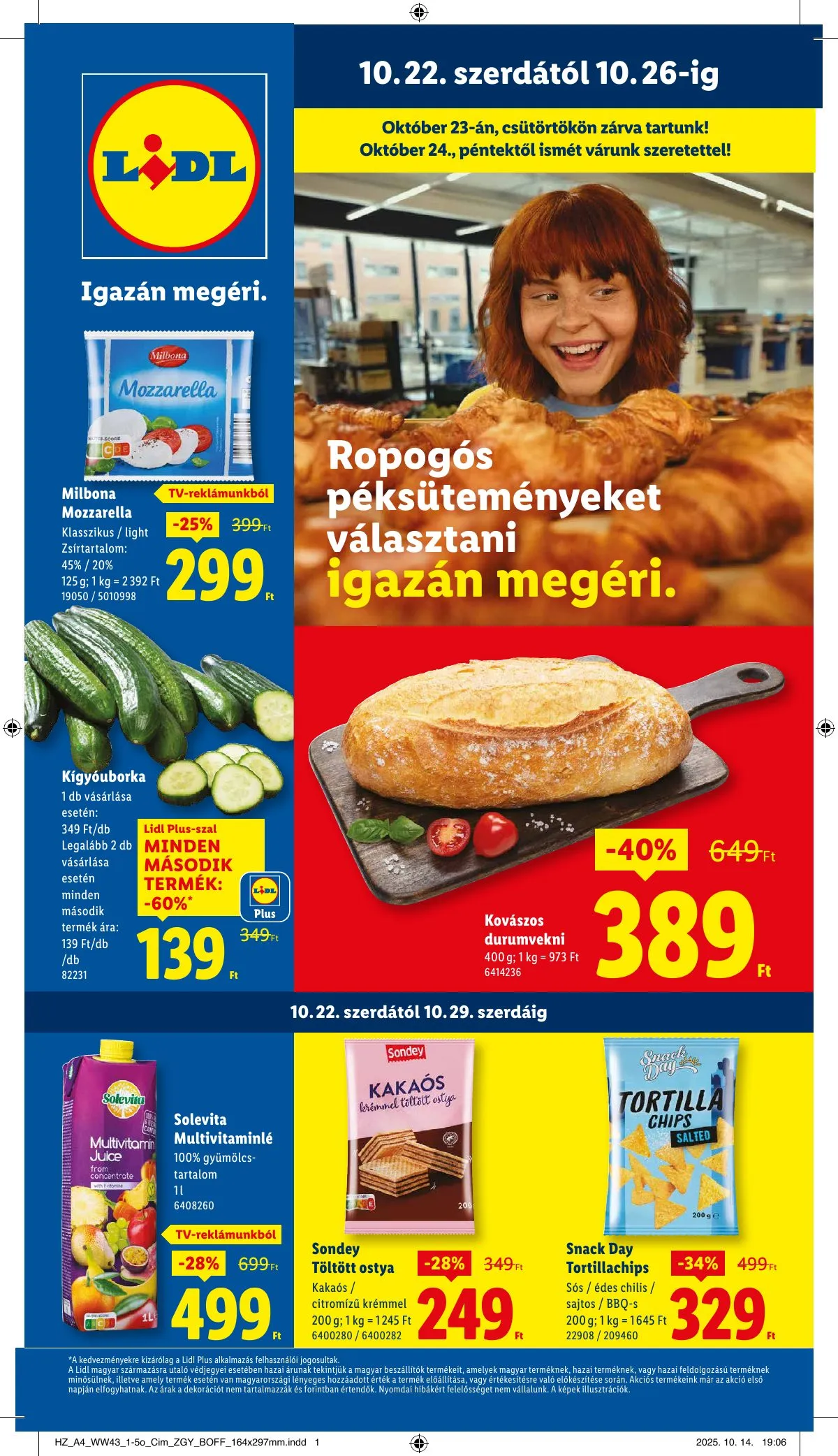 Lidl akciós újság 10.22–10.29