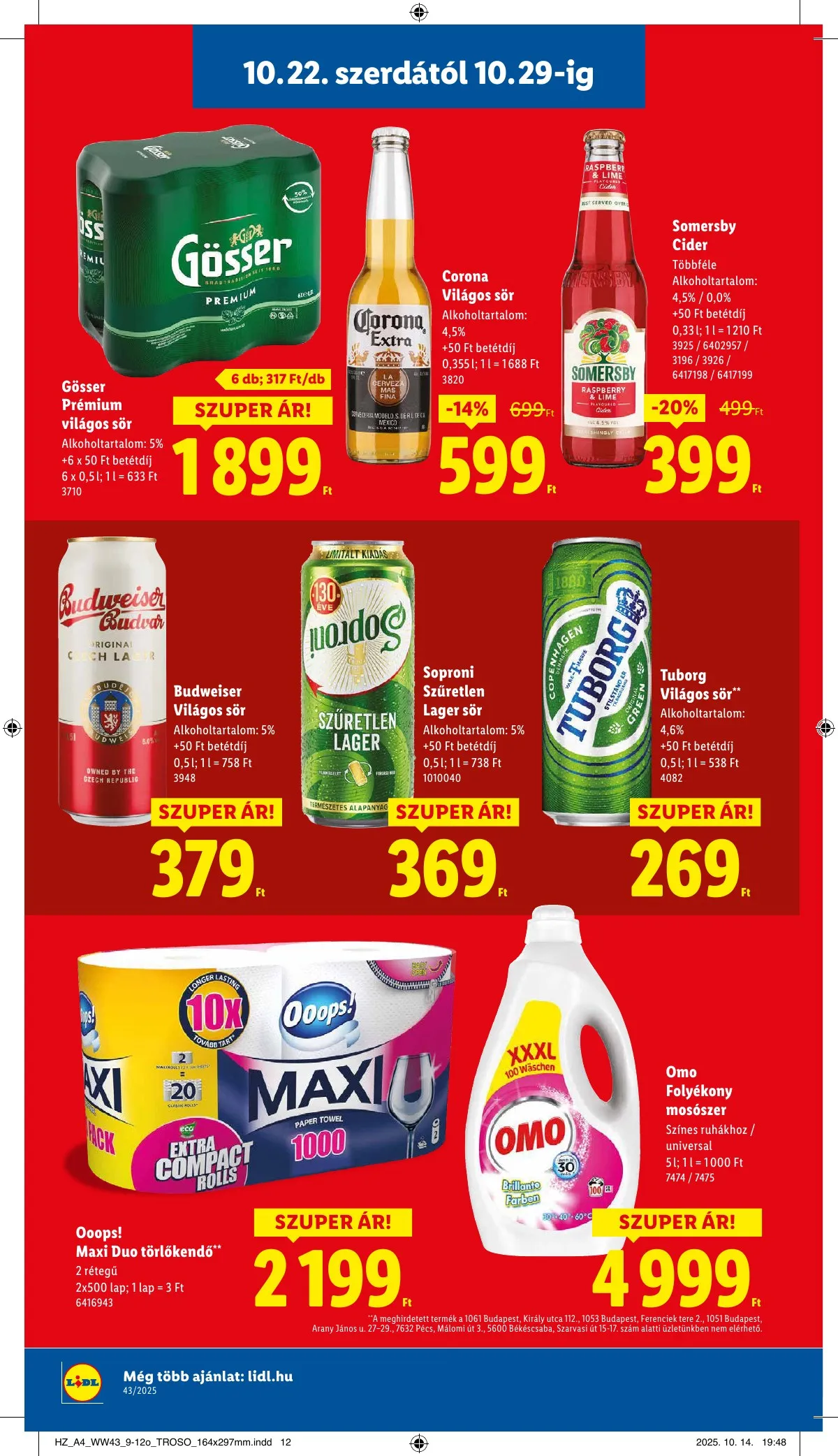 Lidl akciós újság 10.22–10.29 – 14. oldal