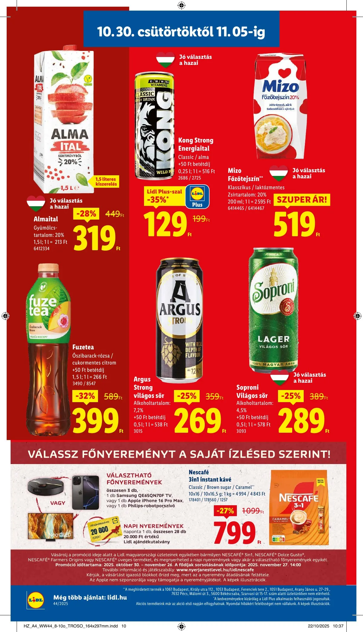 Lidl akciós újság 10.30–11.05 – 10. oldal