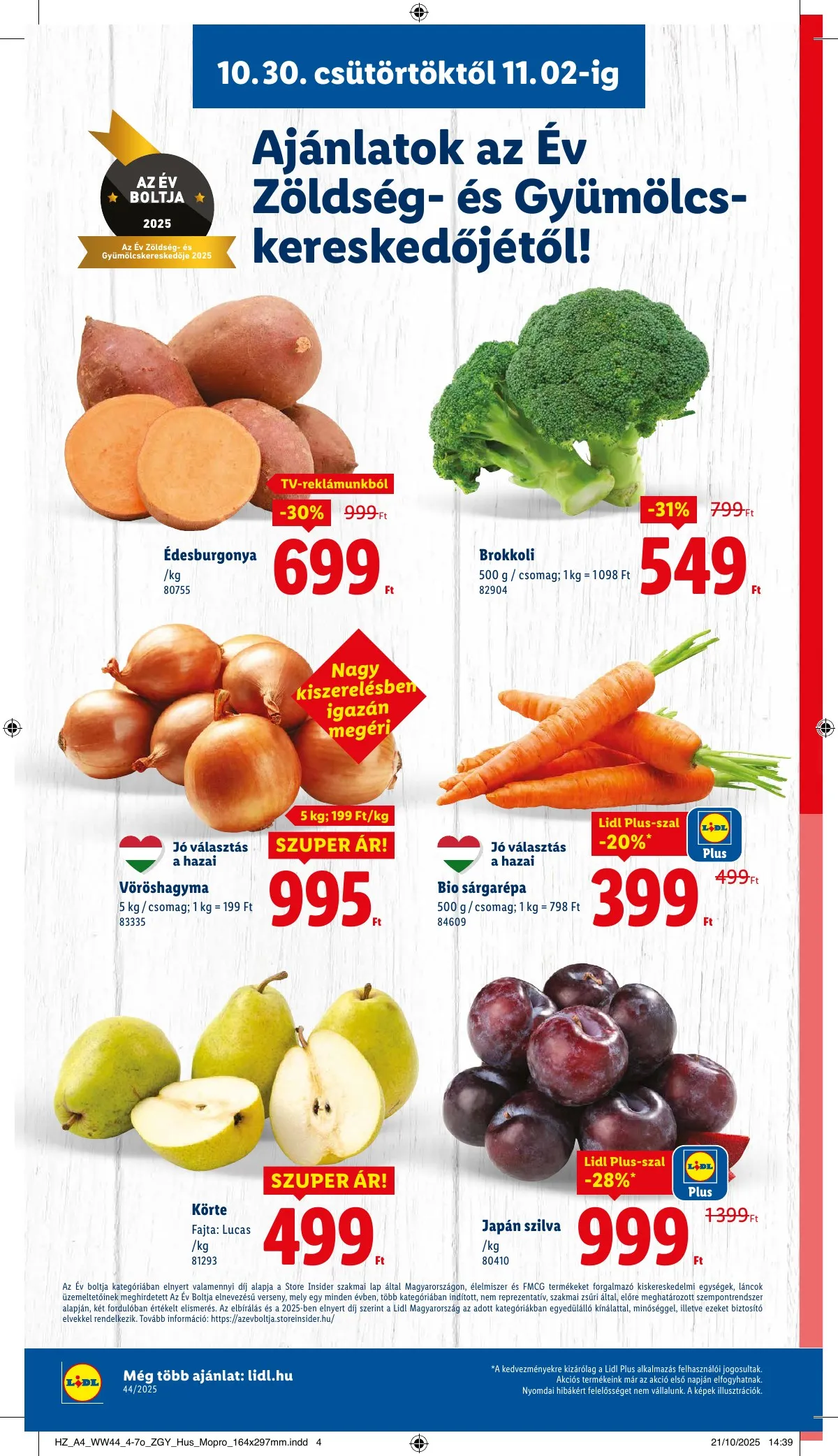 Lidl akciós újság 10.30–11.05 – 4. oldal
