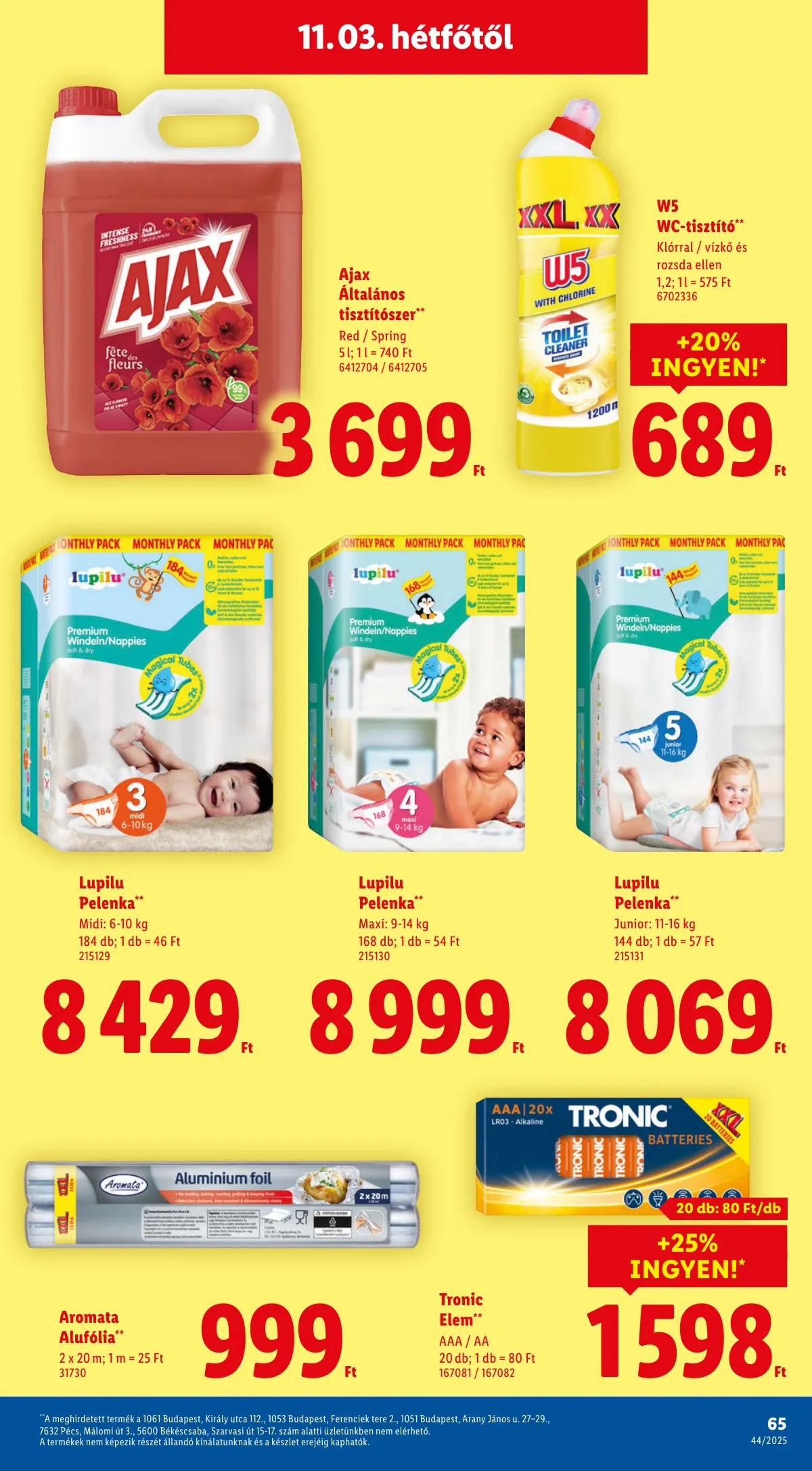 Lidl akciós újság 10.30–11.05 – 65. oldal