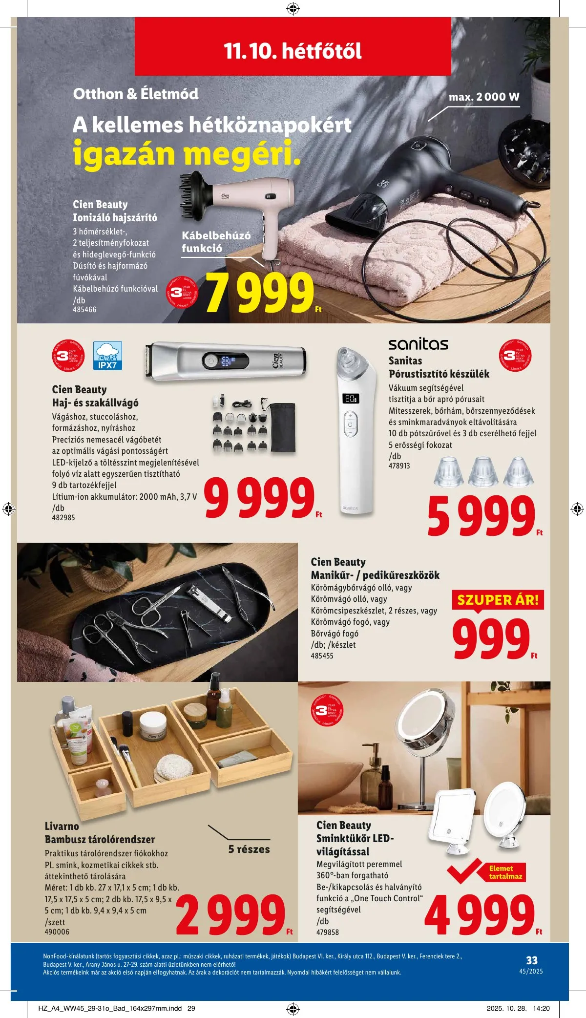 Lidl akciós újság 11.06–11.12 – 33. oldal