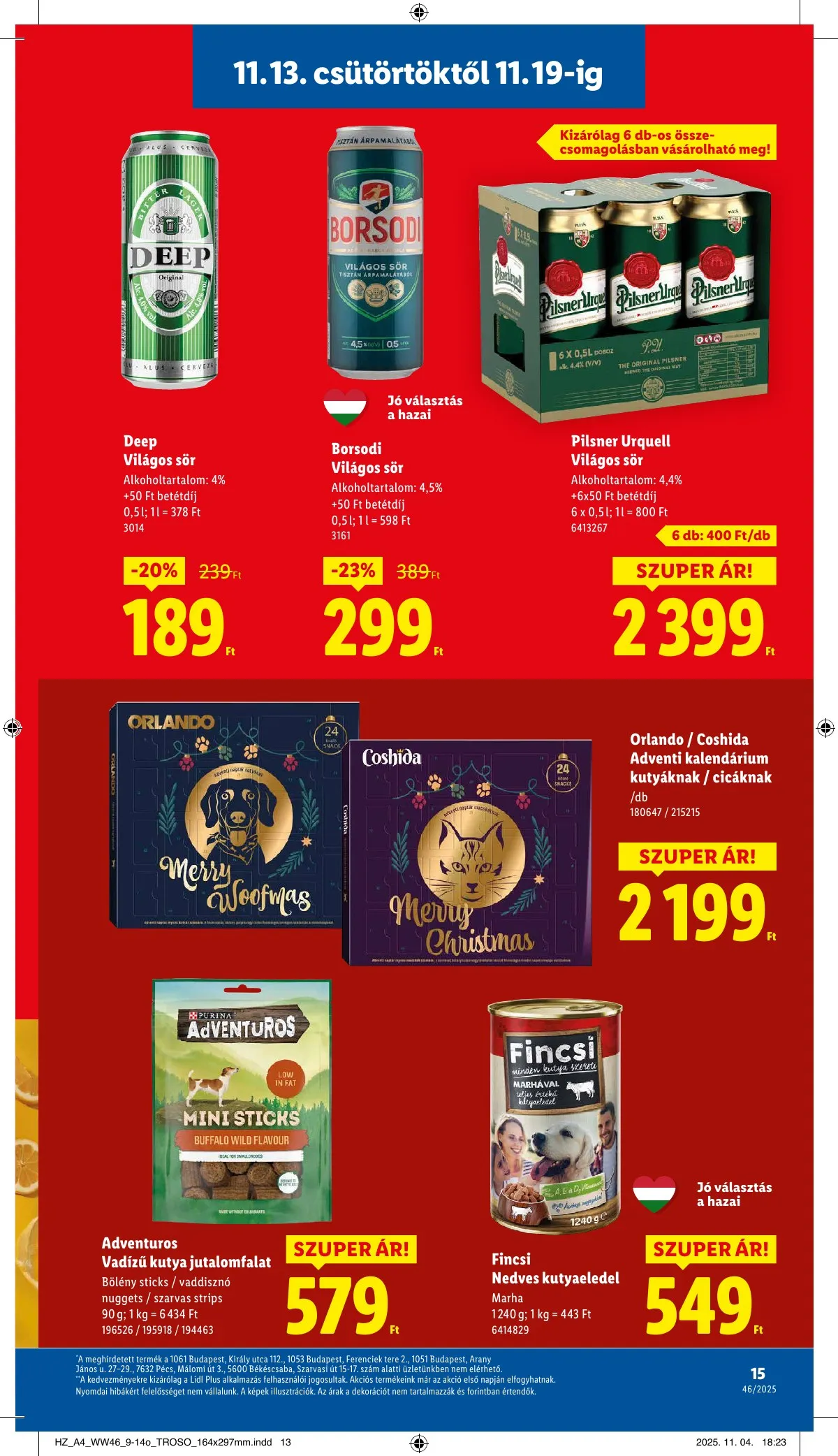 Lidl akciós újság 11.13–11.19 – 15. oldal