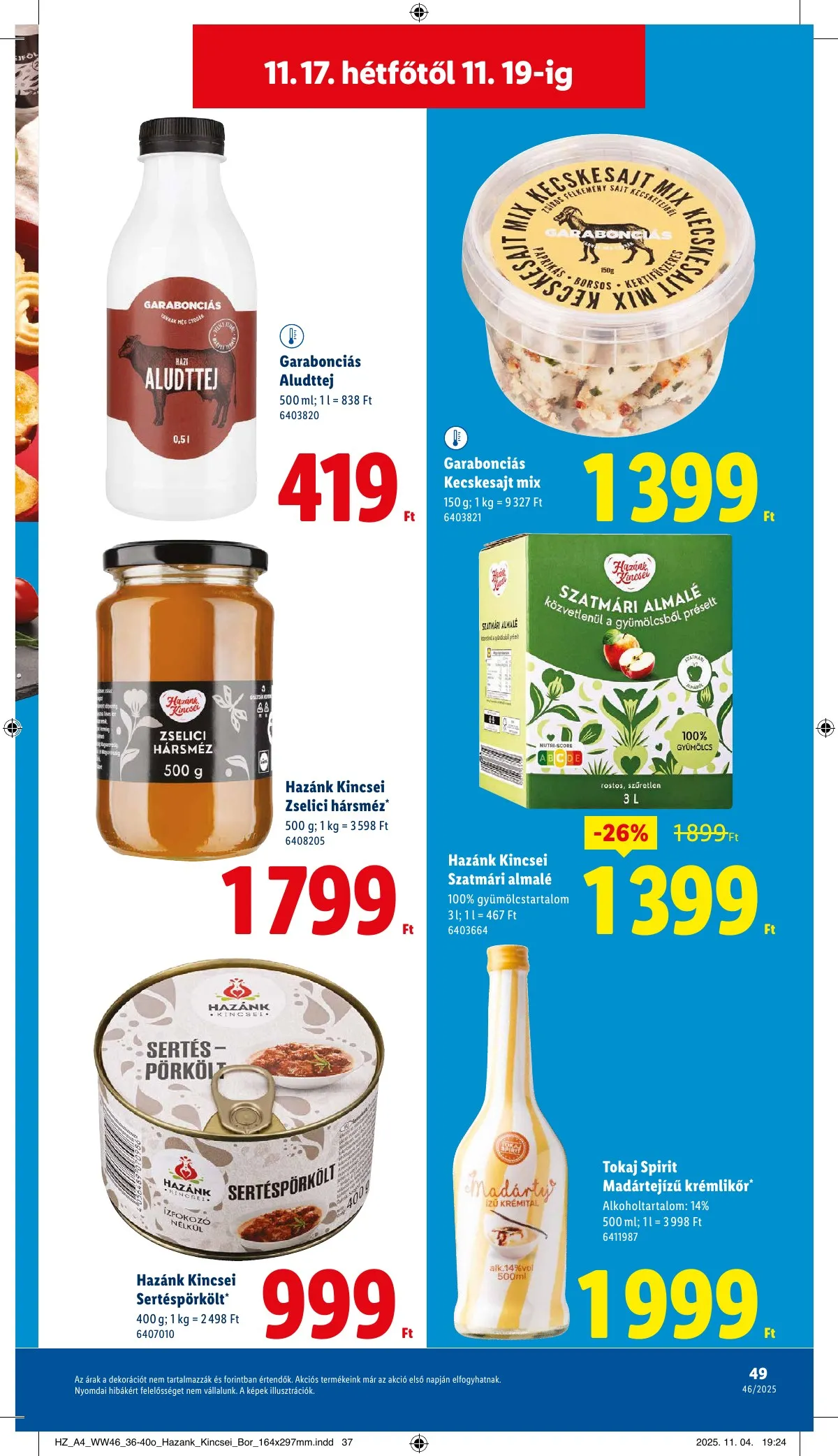 Lidl akciós újság 11.13–11.19 – 49. oldal