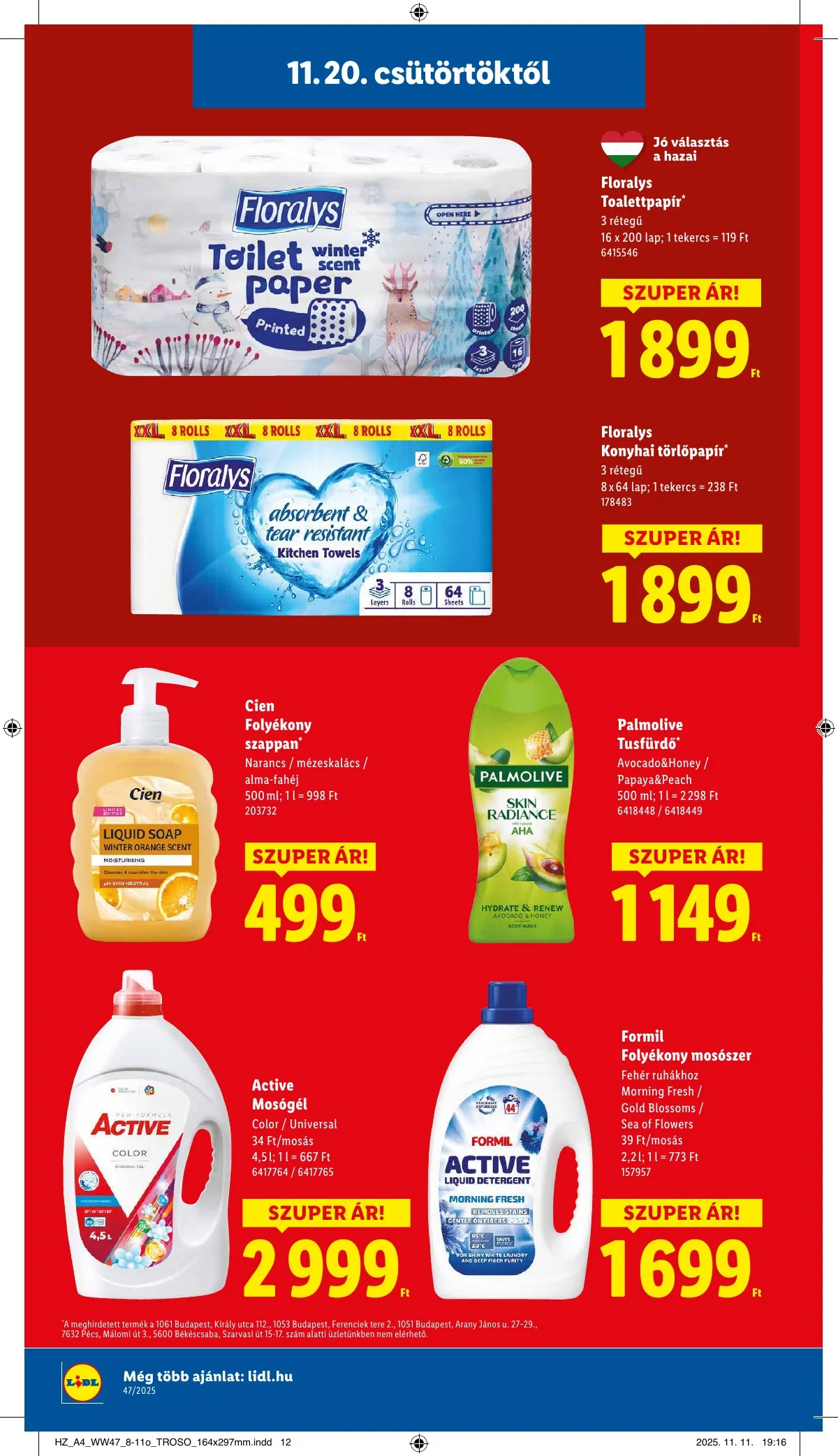 Lidl akciós újság 11.20–11.26 – 16. oldal