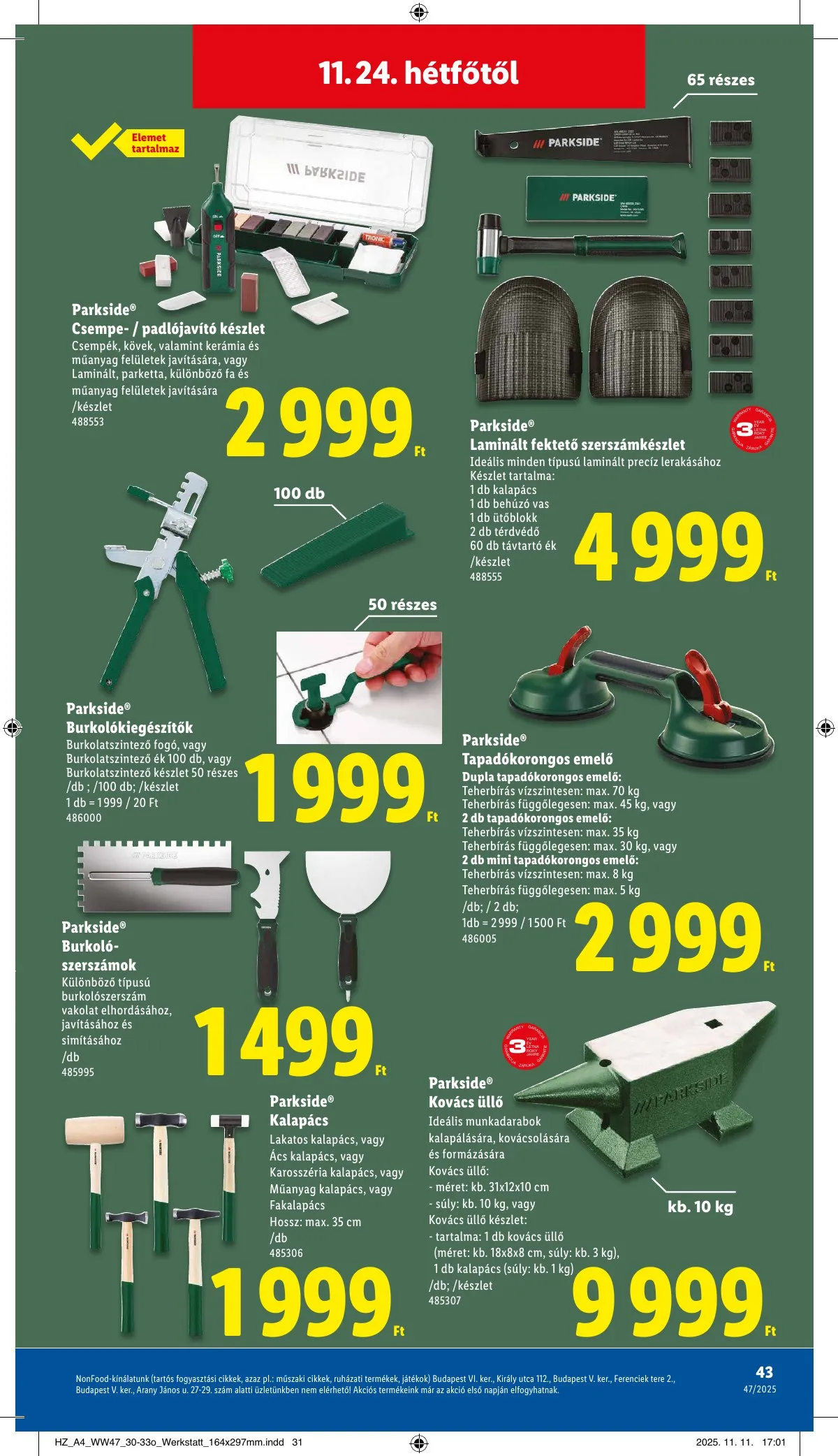 Lidl akciós újság 11.20–11.26 – 43. oldal