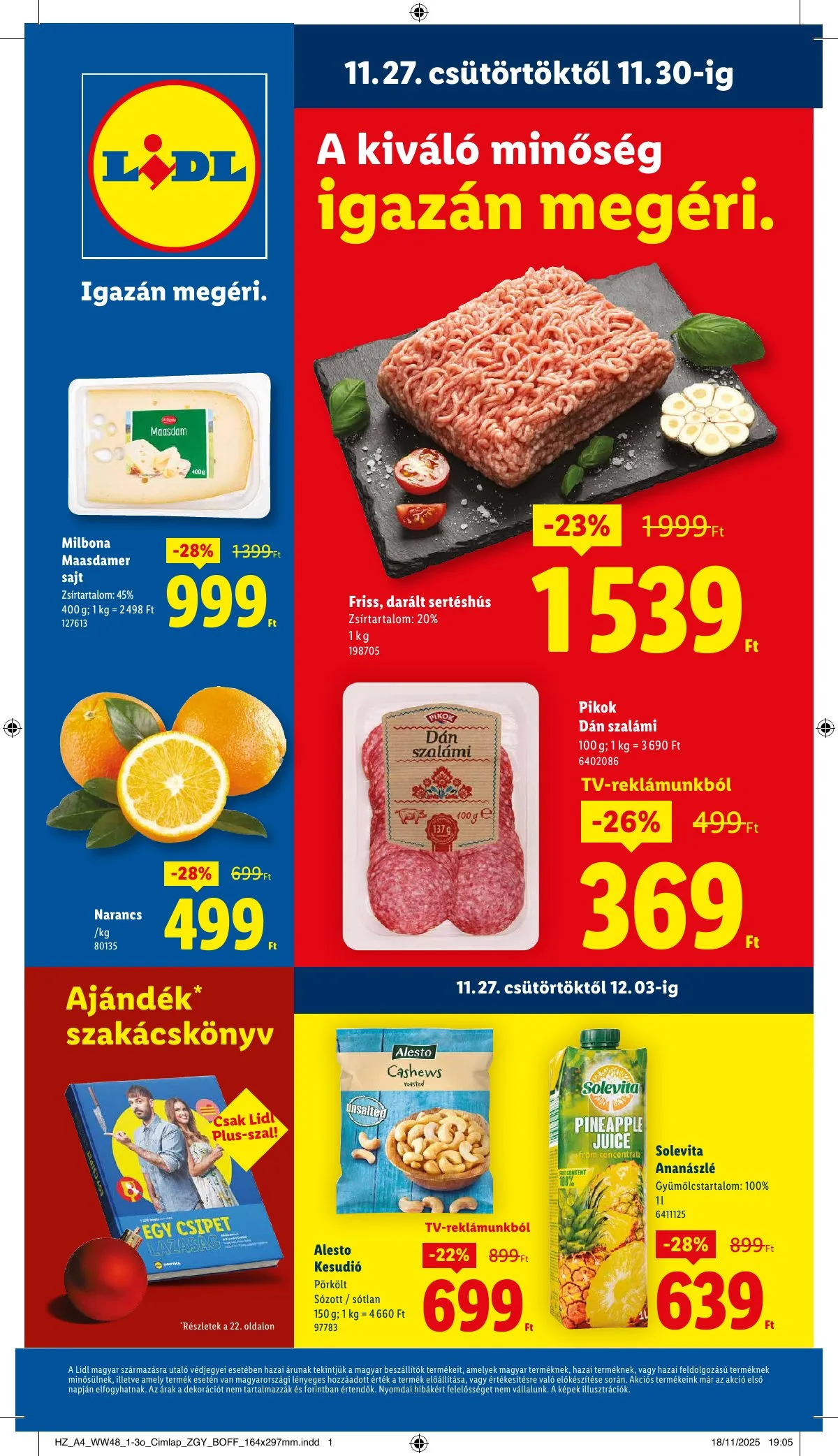Lidl akciós újság 11.27–12.03