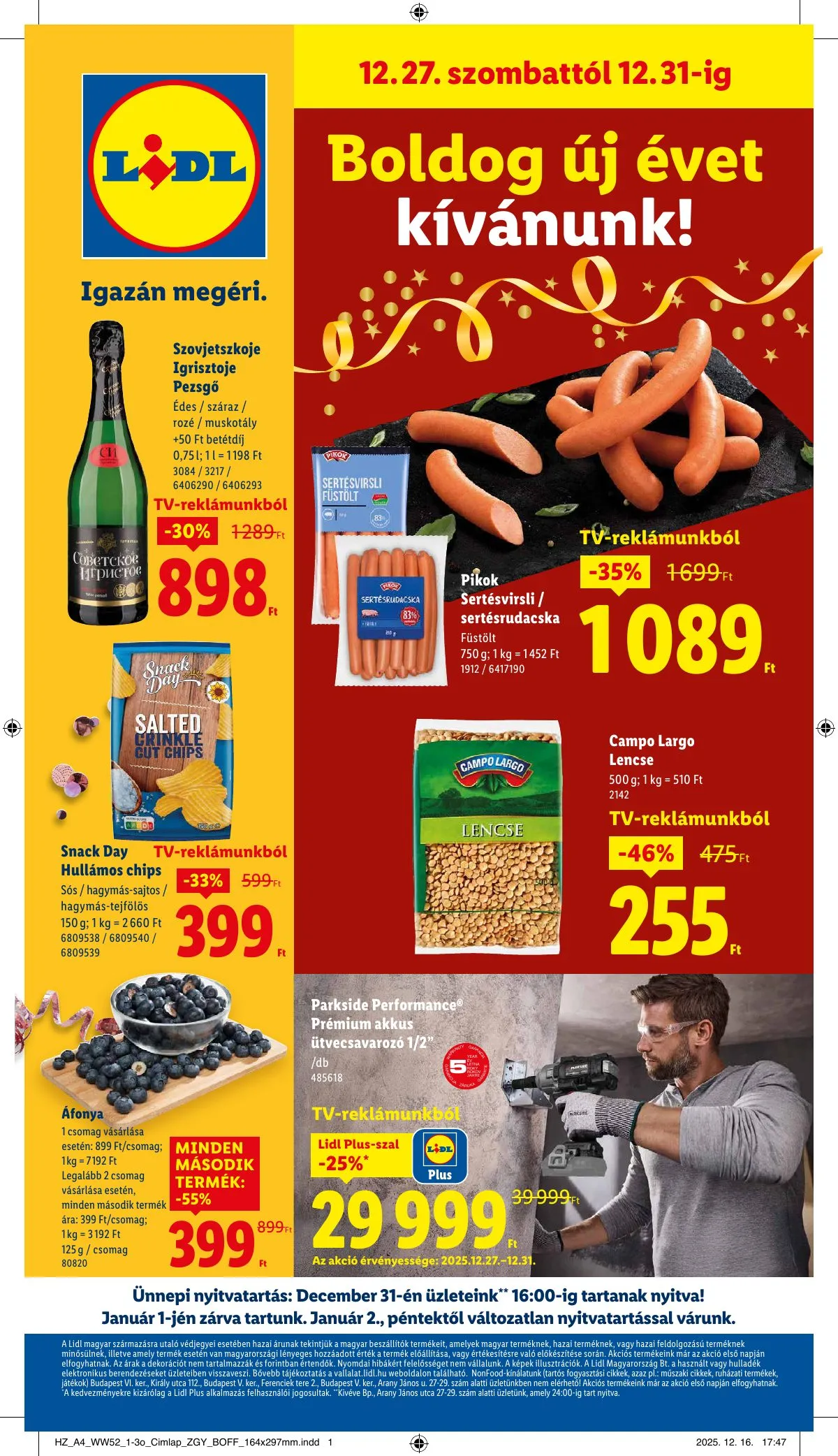 Lidl akciós újság 12.27–12.31