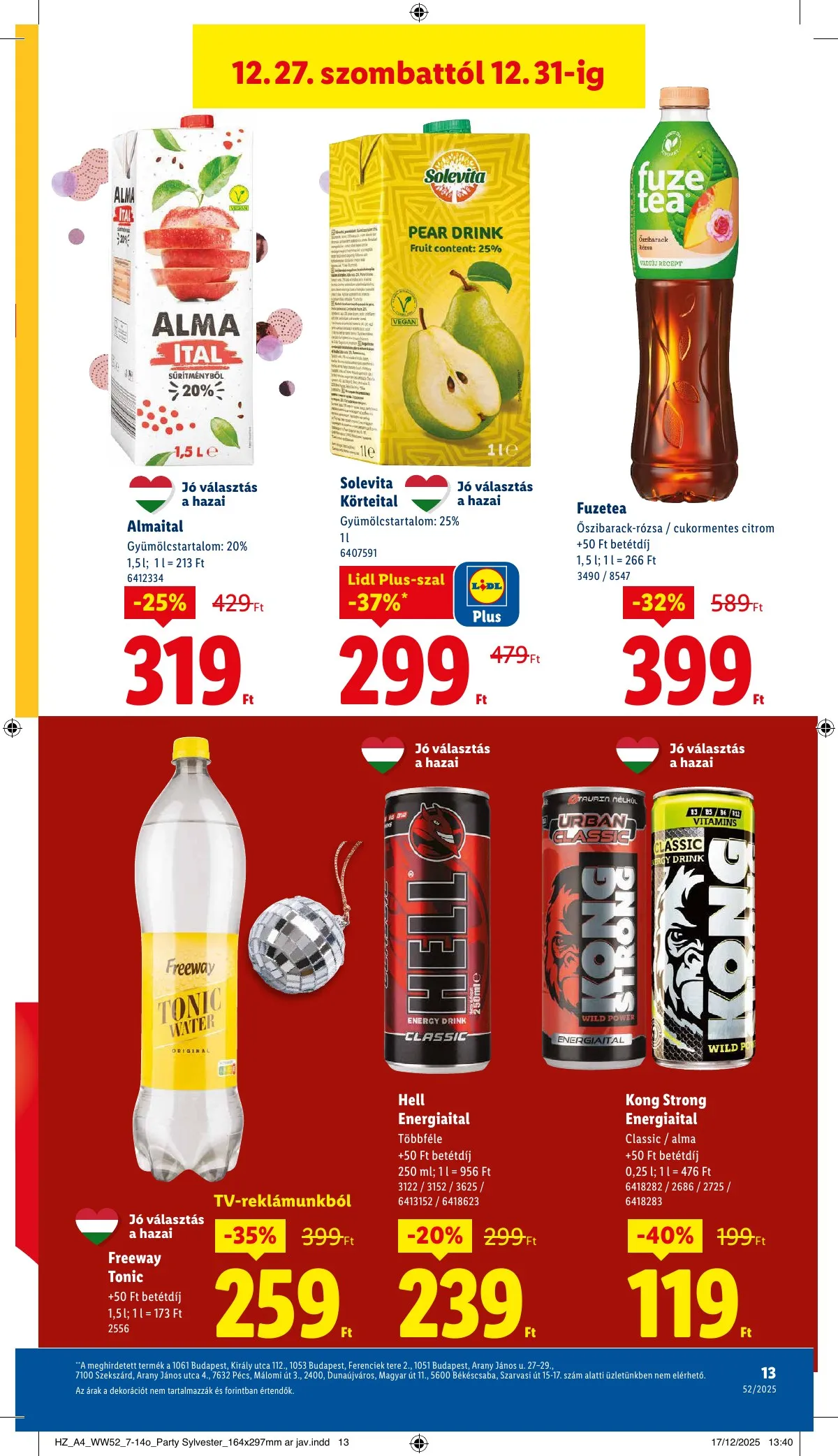 Lidl akciós újság 12.27–12.31 – 13. oldal