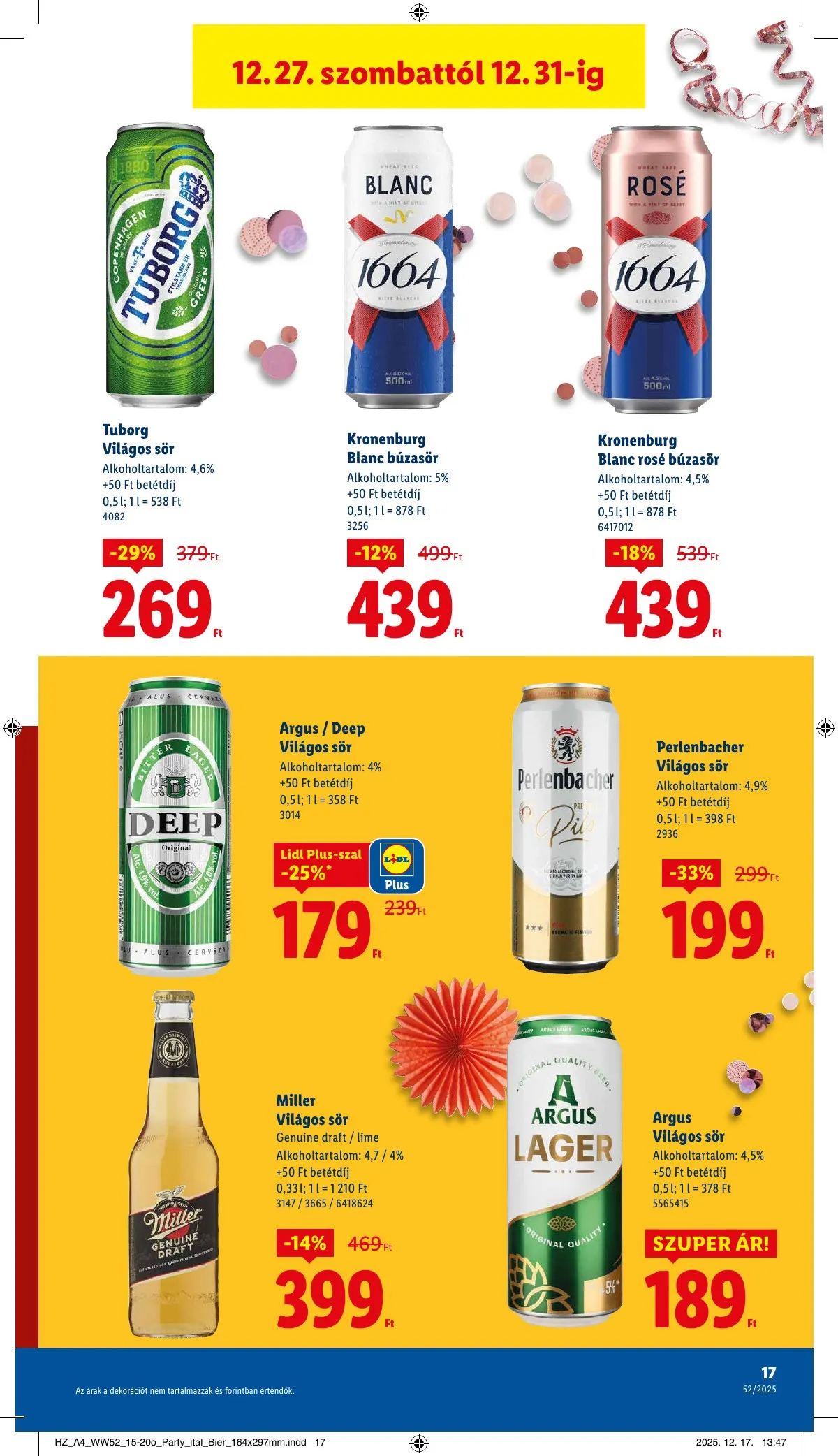 Lidl akciós újság 12.27–12.31 – 17. oldal