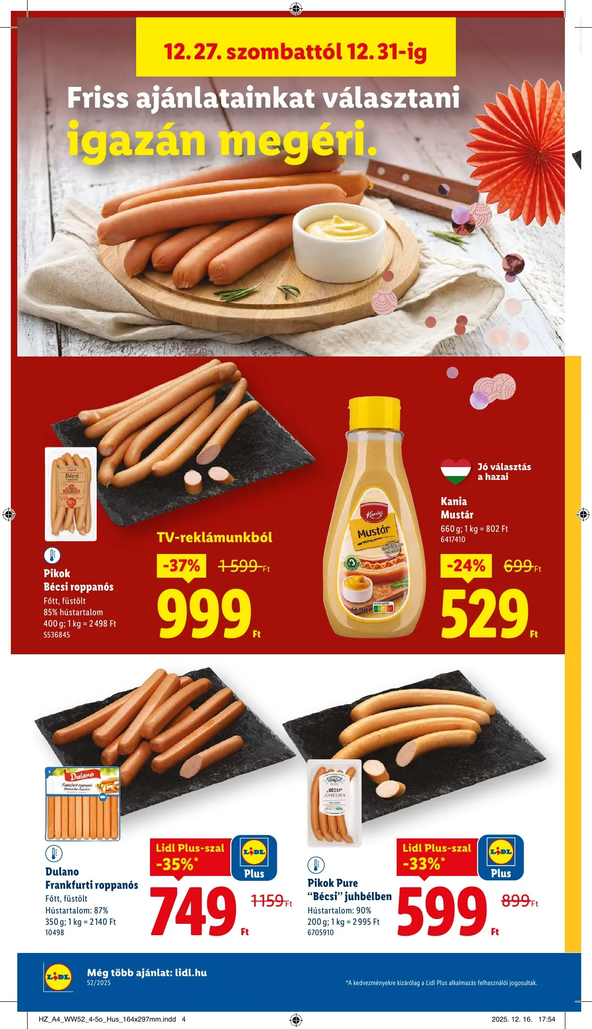 Lidl akciós újság 12.27–12.31 – 4. oldal